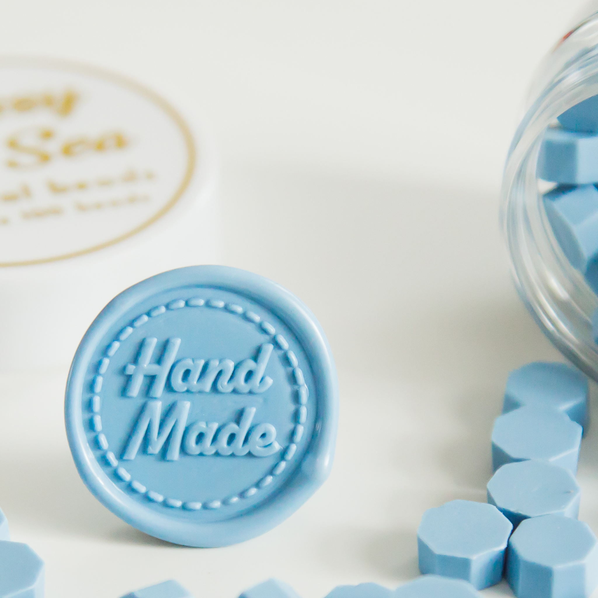 Sky Blue • Wax Seal Beads