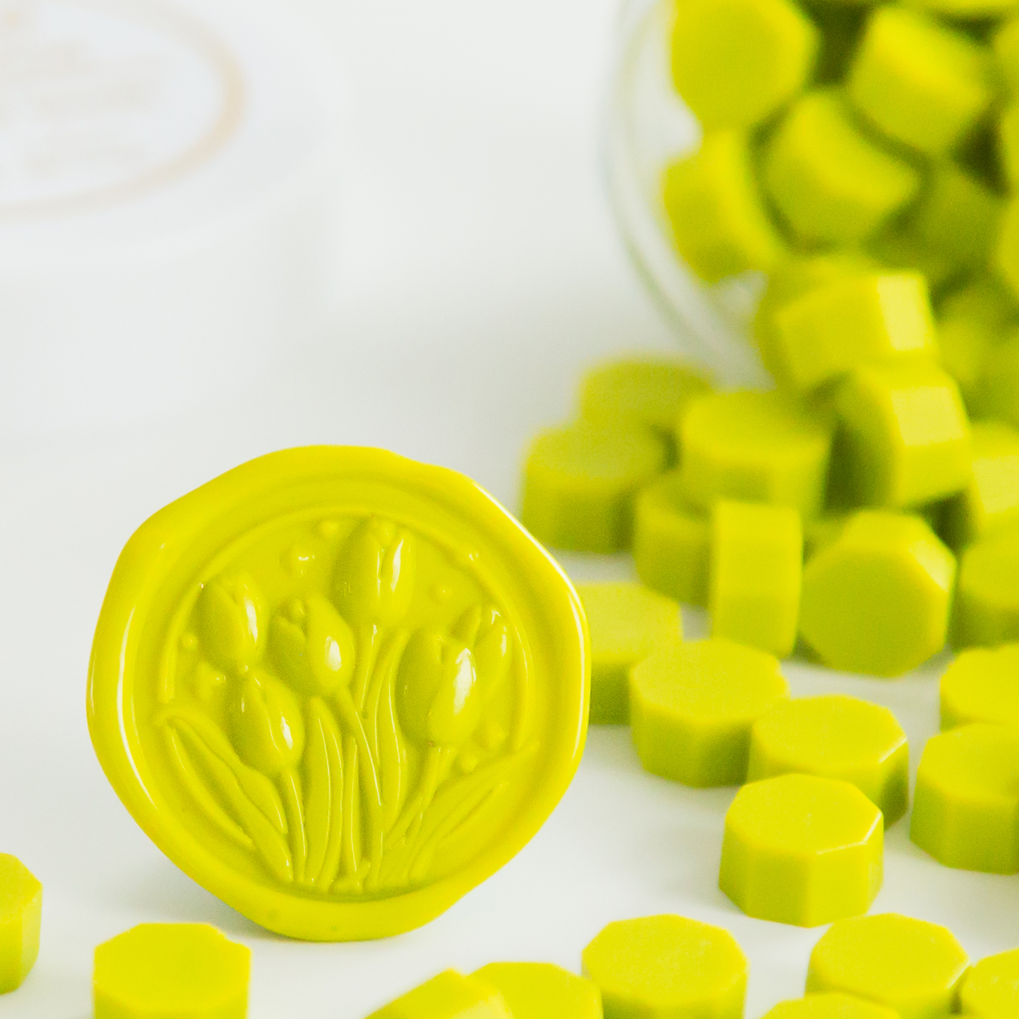 Apple Green Wax Seal Beads