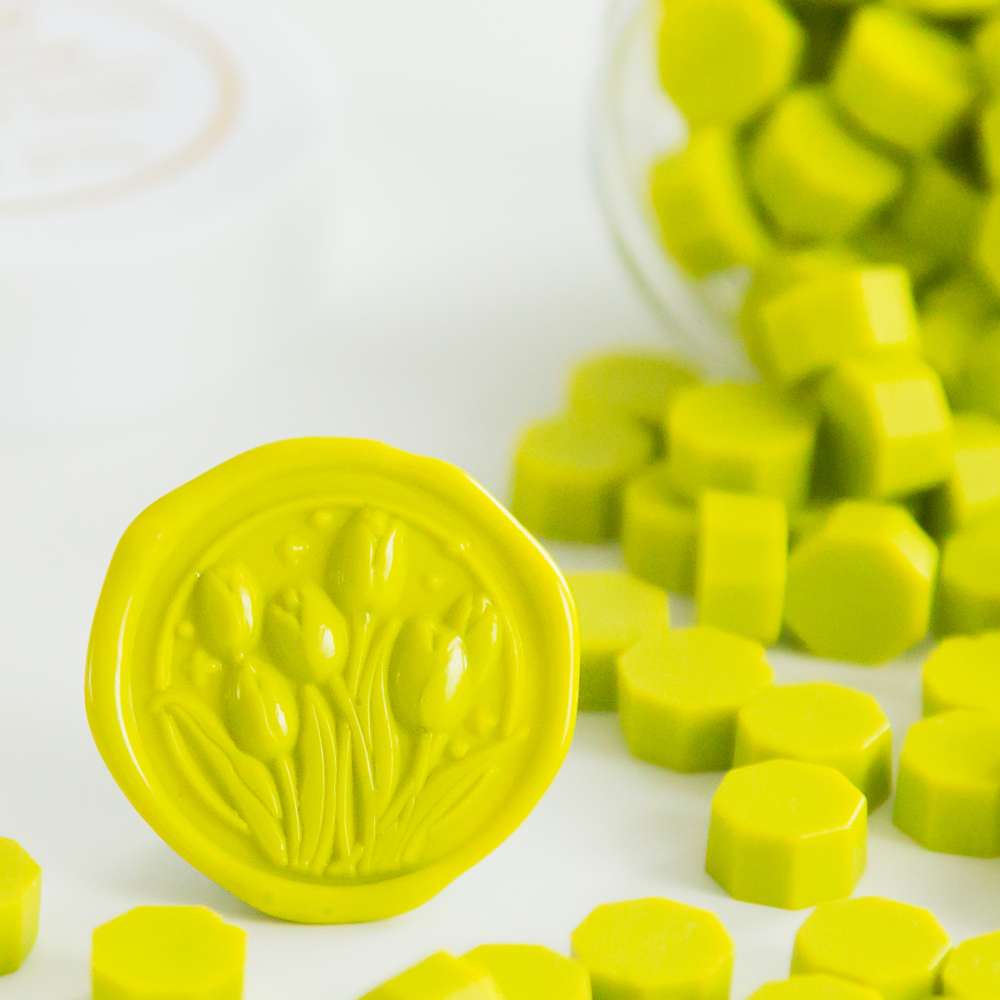 Apple Green • Wax Seal Beads