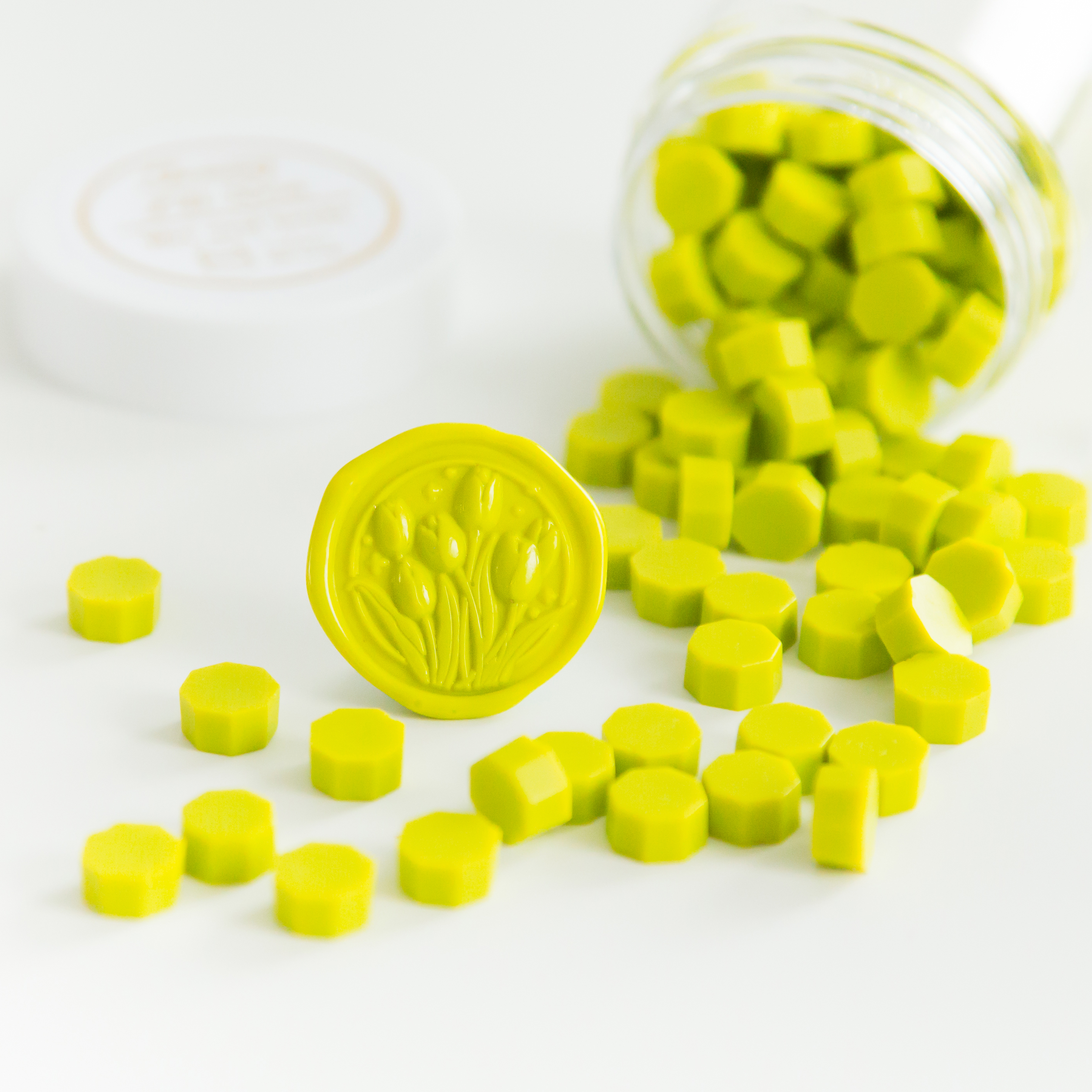 Apple Green Wax Seal Beads