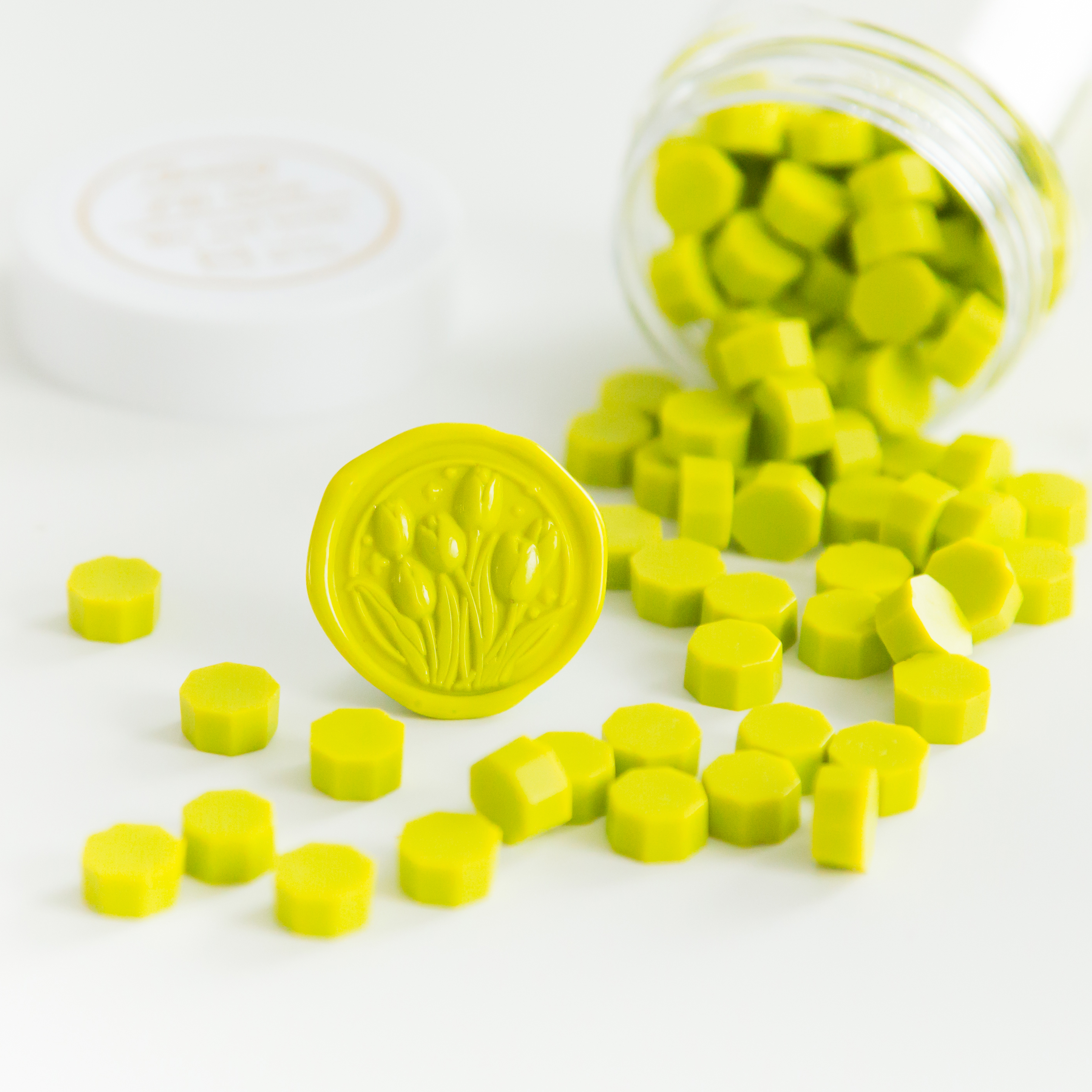 Apple Green • Wax Seal Beads