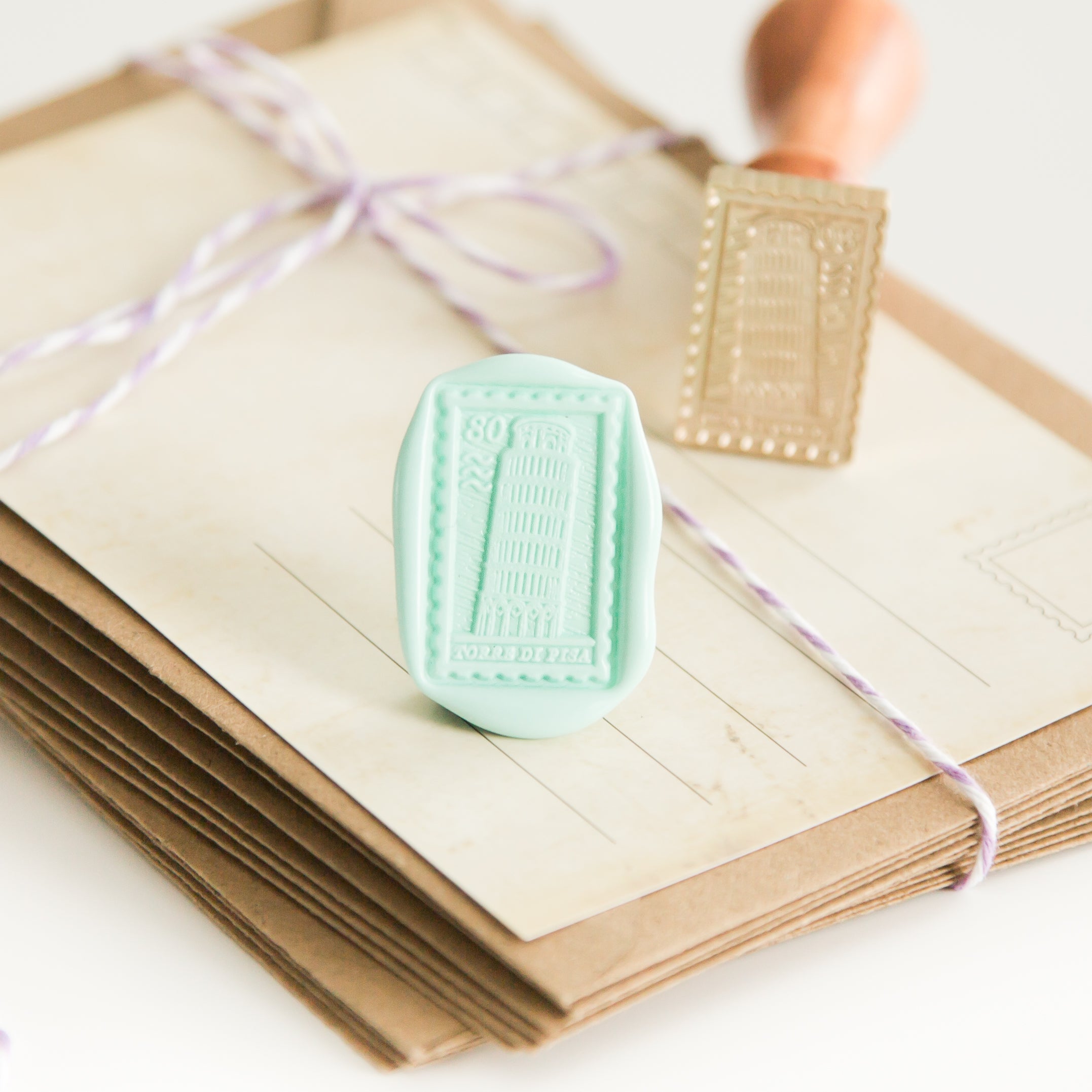 Toren van Pisa Postzegel • Wax Stempel