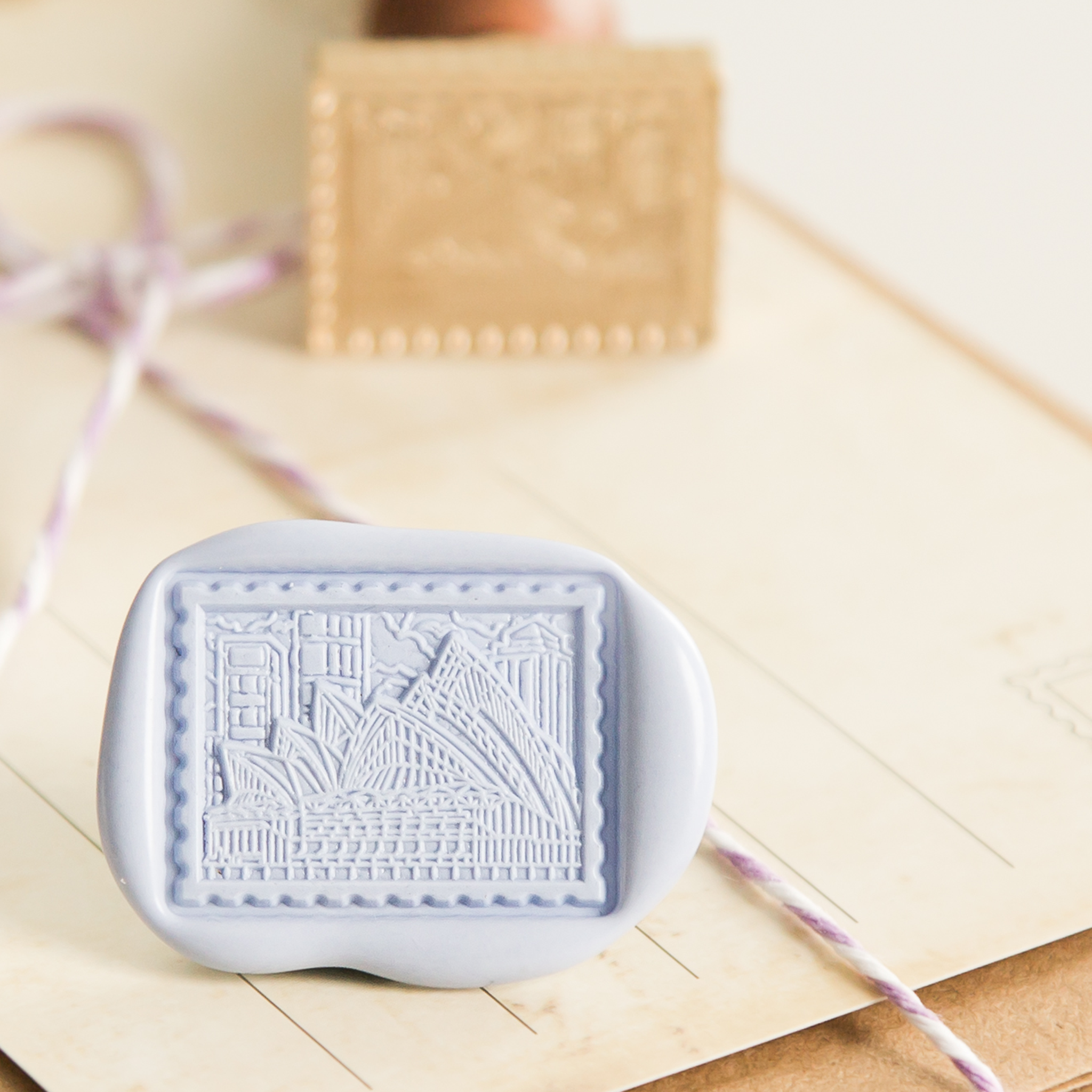 sydney opera house wax stamp