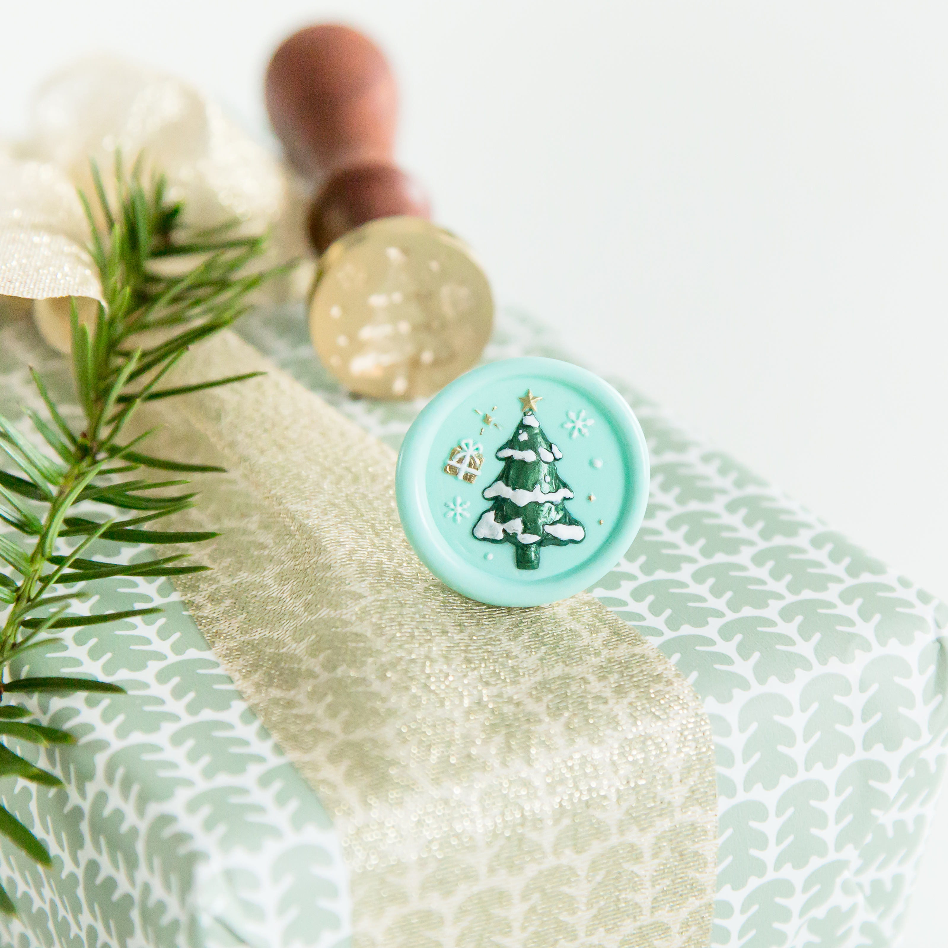 3D Kerstboom Wax Stempel