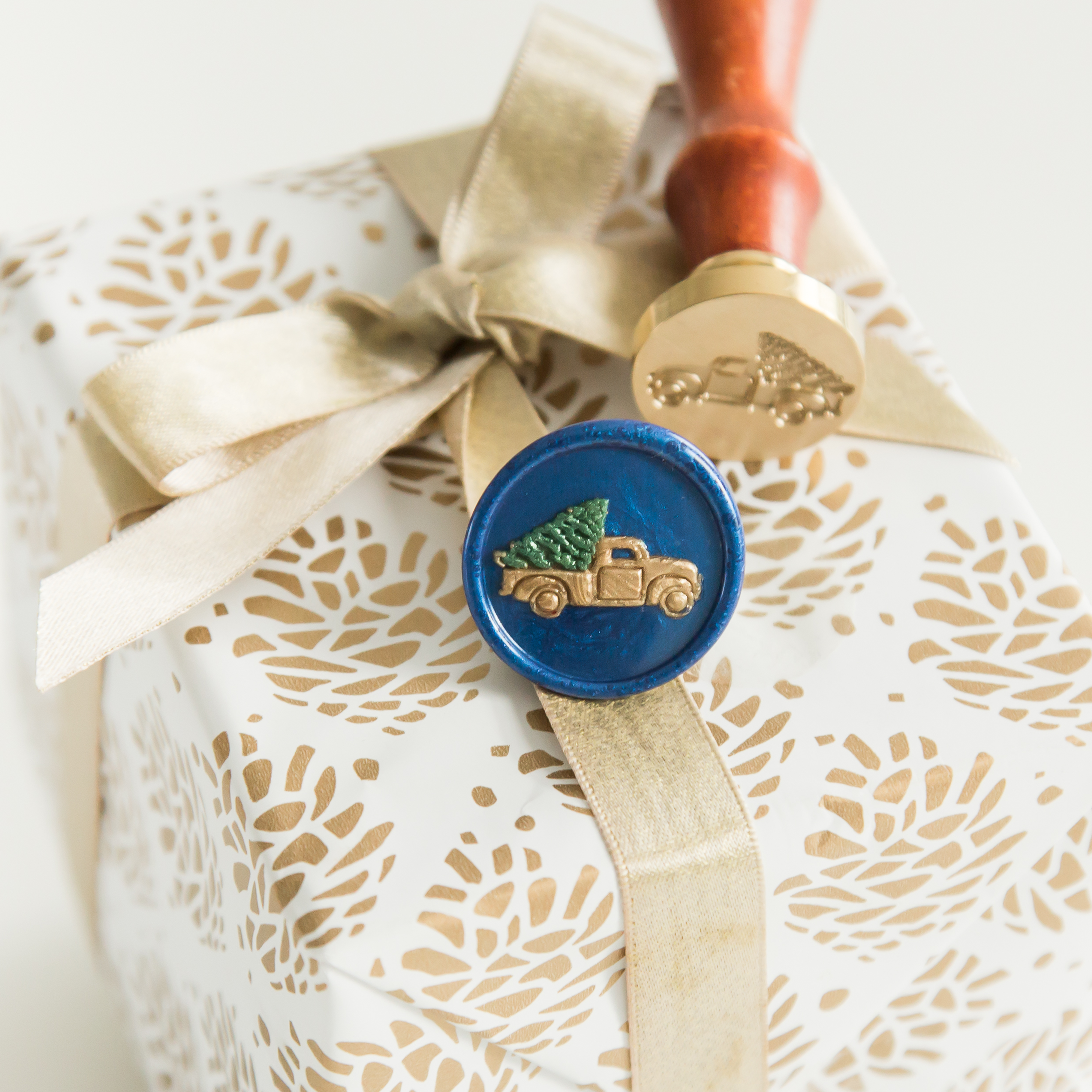 Auto met Kerstboom • Wax Stempel