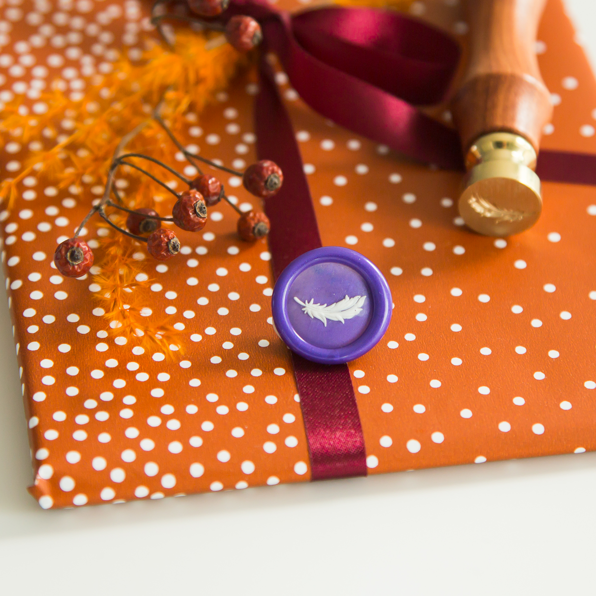 Mini Feather • Wax Seal Stamp