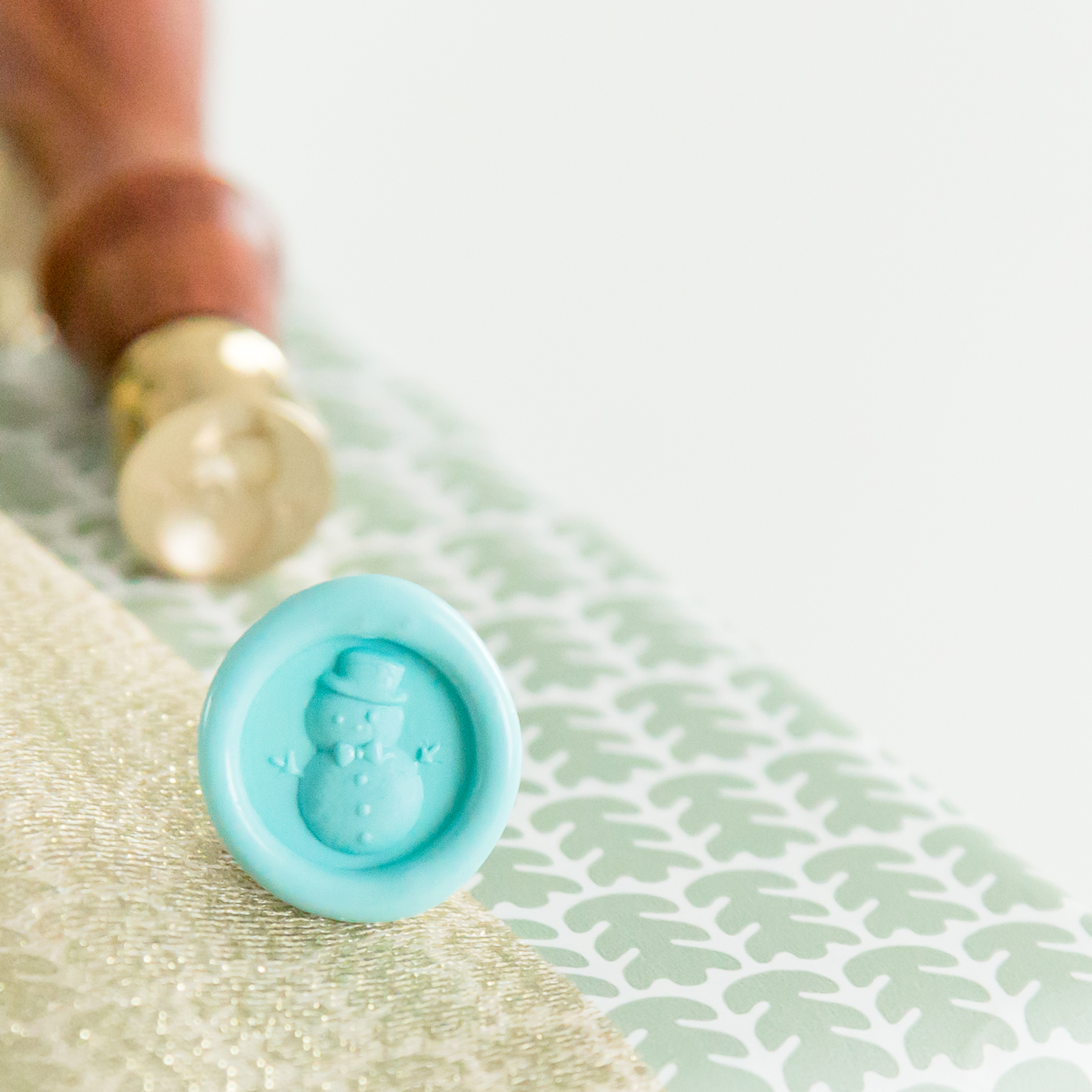 Mini Sneeuwpop Wax Stempel