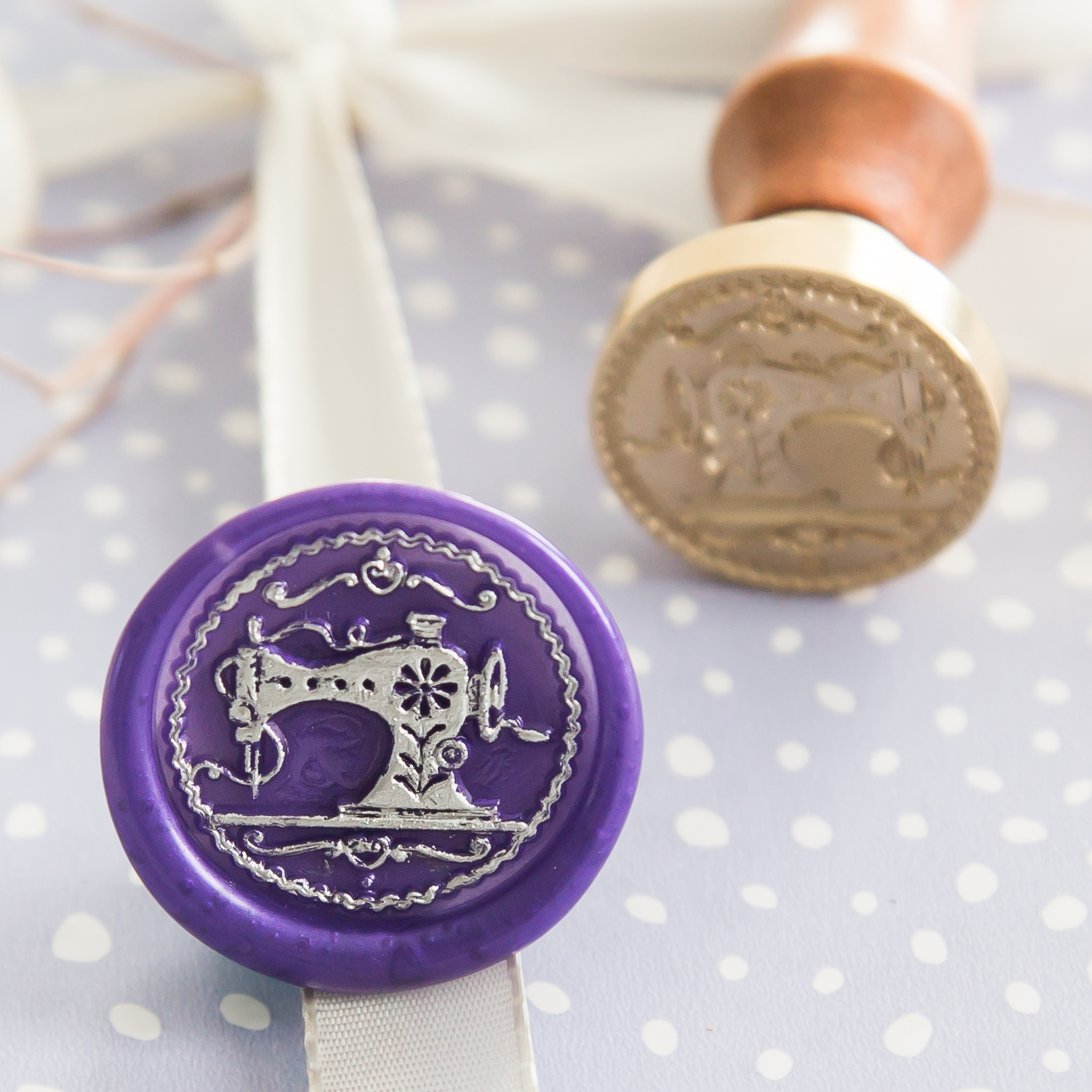 Naaimachine Wax Stempel