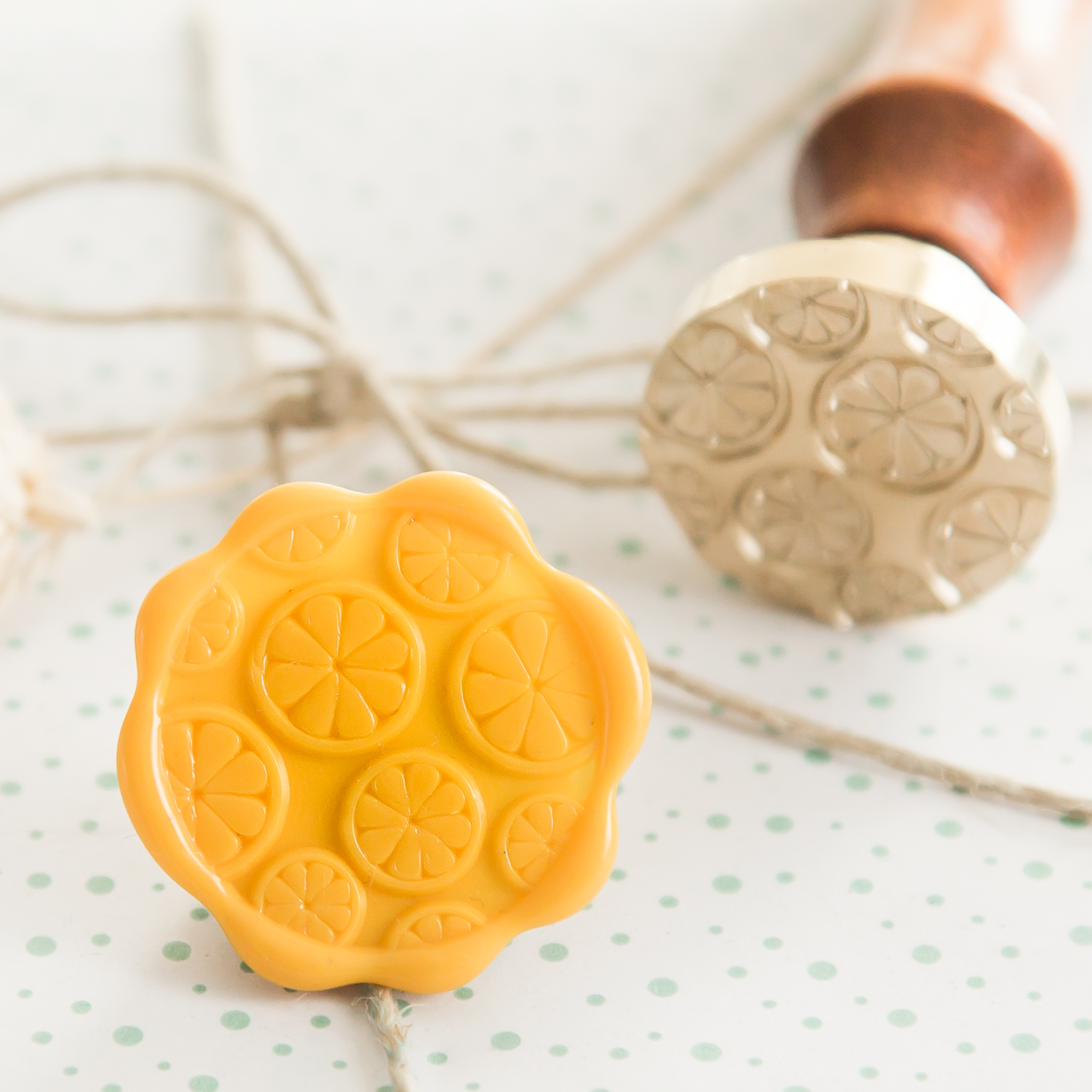 Sinaasappel Patroon Wax Stempel