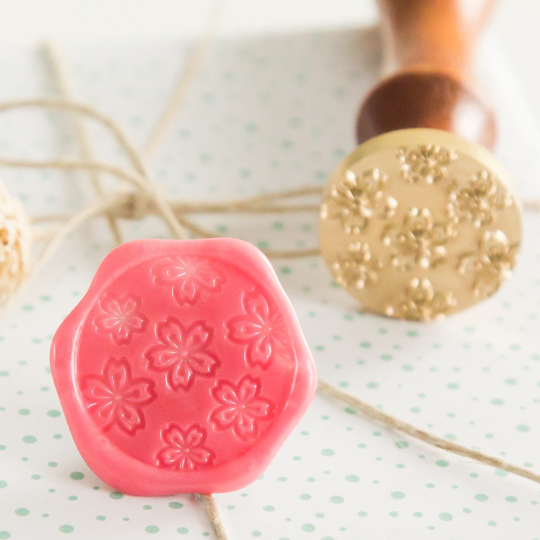 Kersenbloesem Patroon Wax Stempel