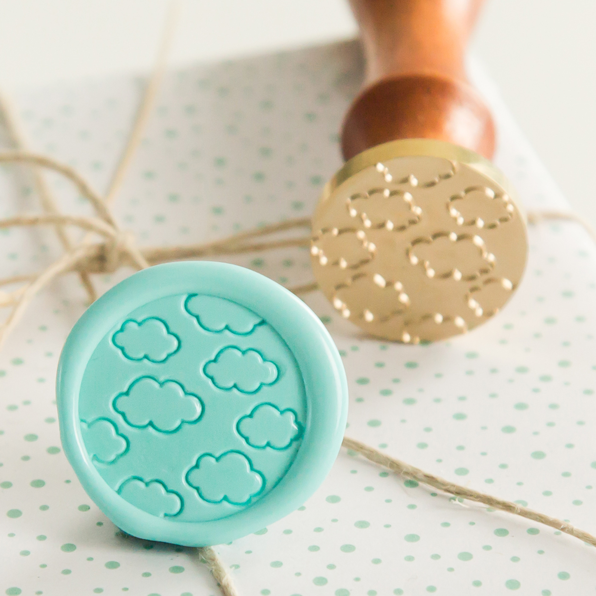 Wolken Patroon Wax Stempel
