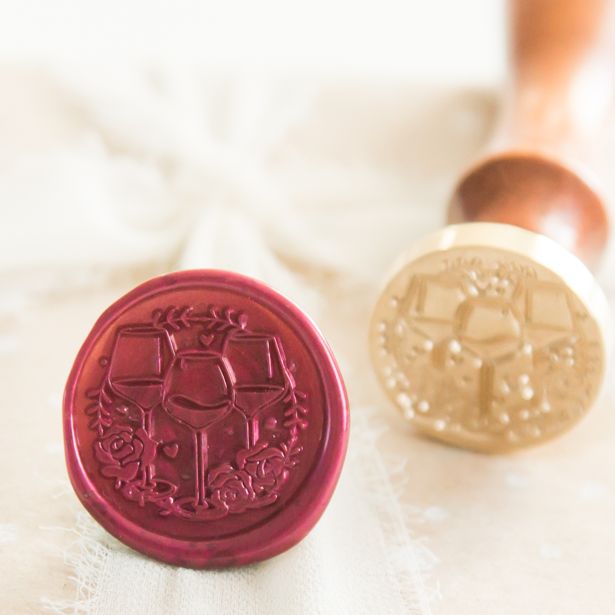 Wijnglazen Wax Stempel