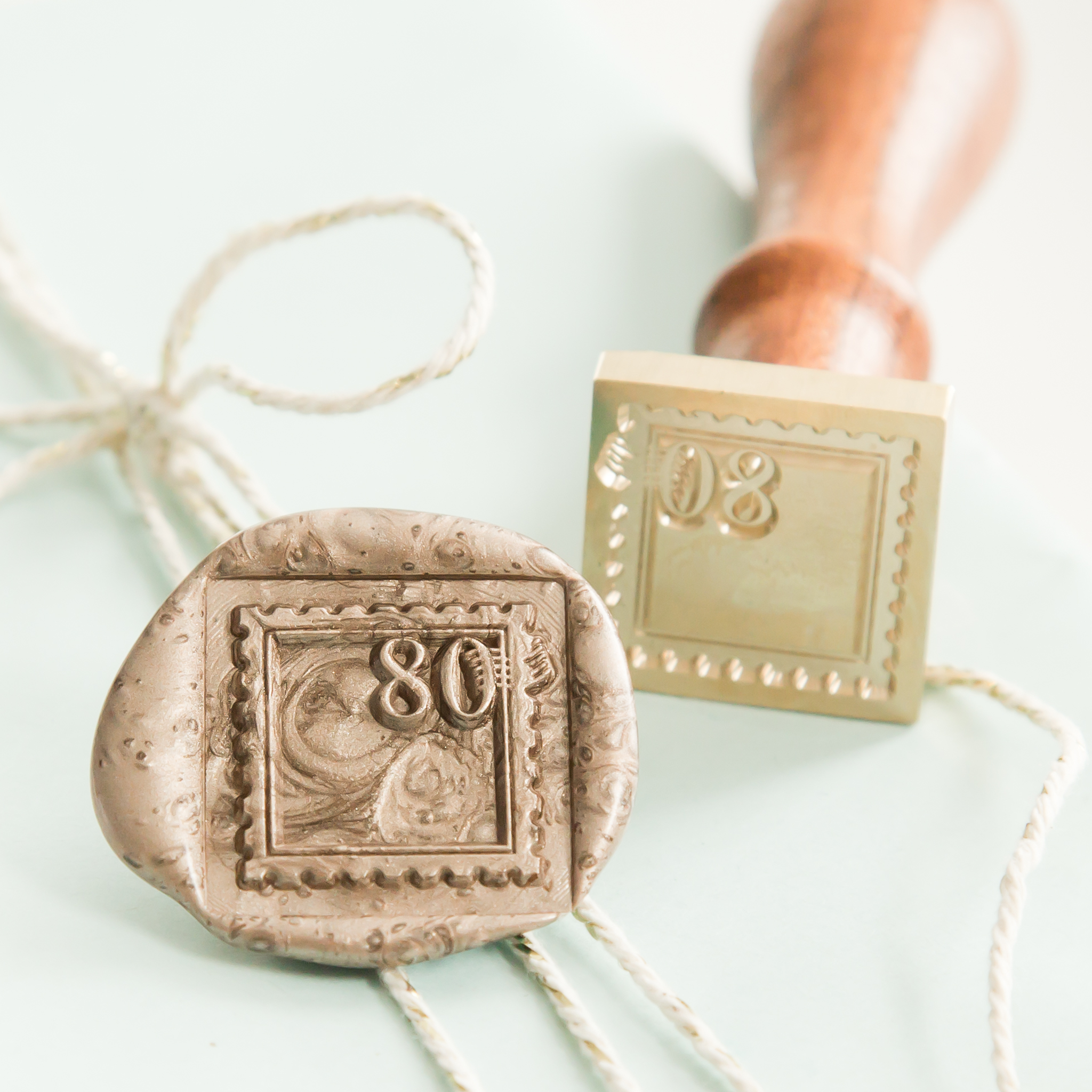 Postzegel vierkant Wax Stempel