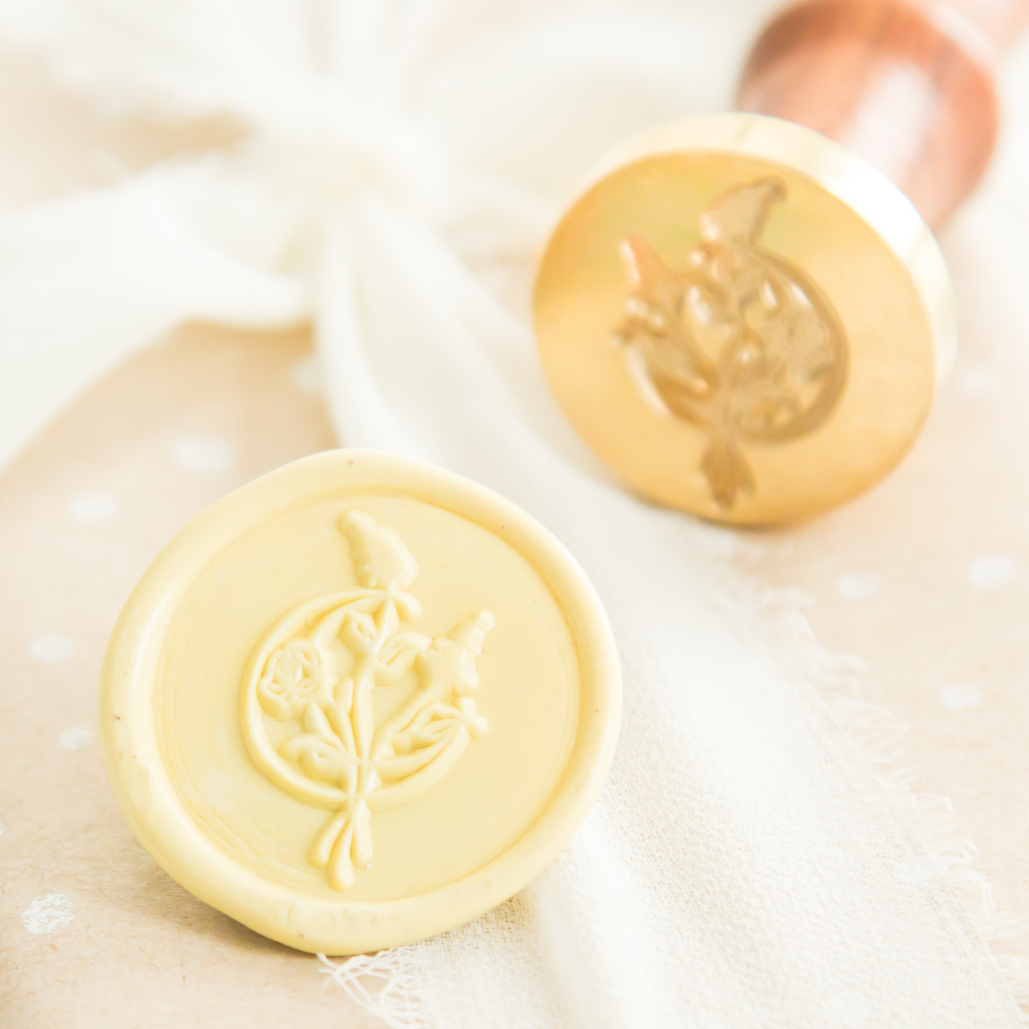 Maan Bloemen Wax Stempel