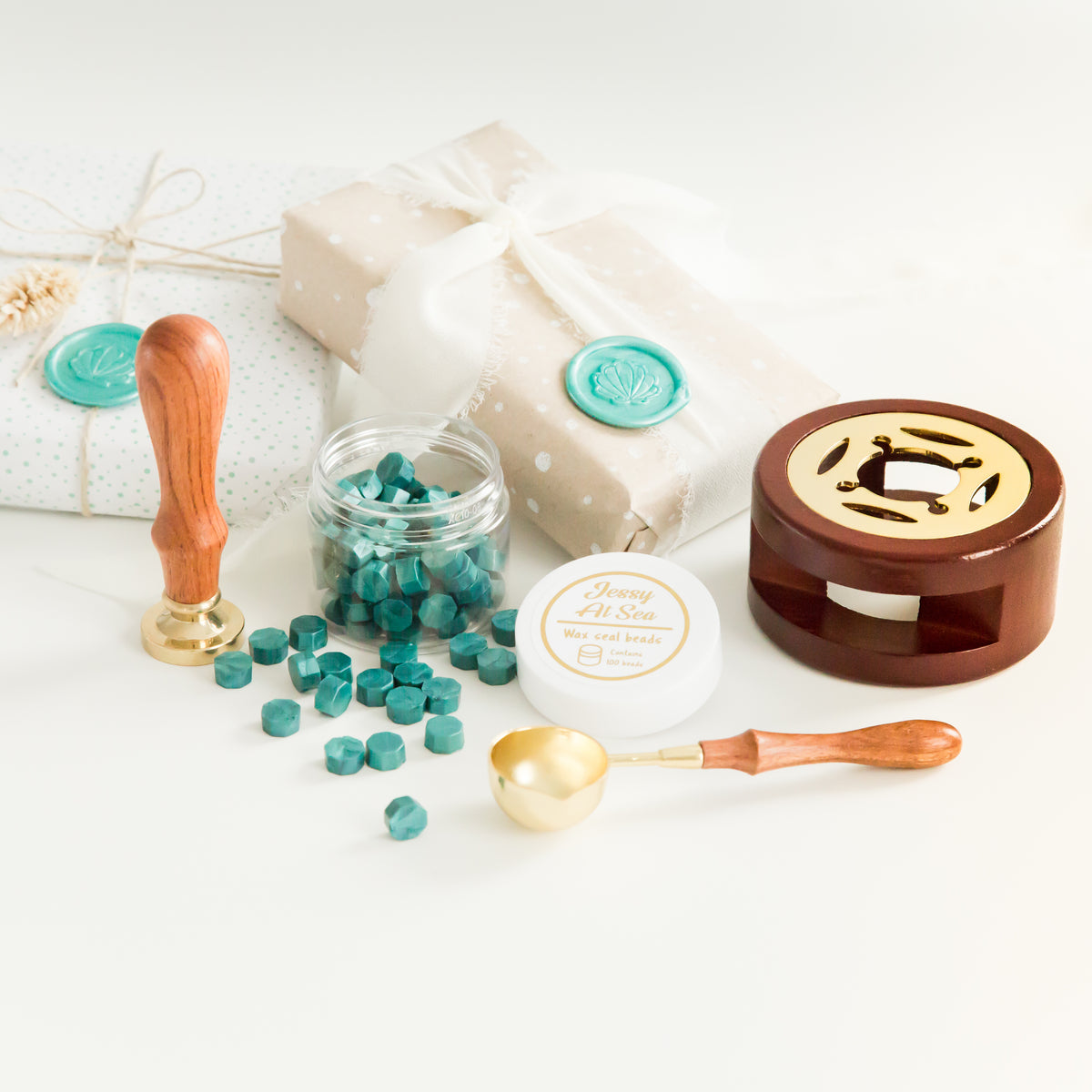 Wax Seal Stempel – Nautilus Schelp – Gouden Ratio Design Voor Journaling & Ambachten