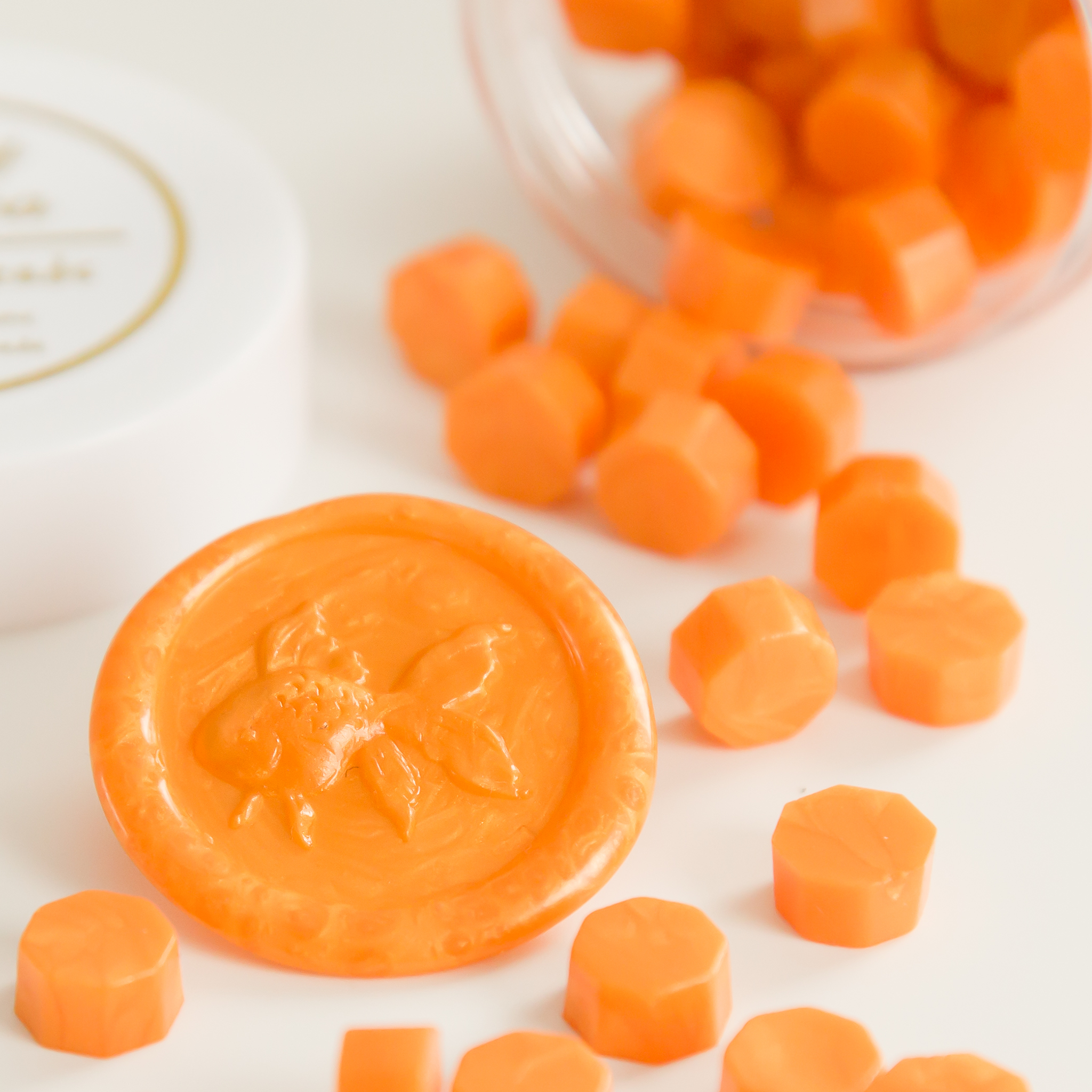 Orange • Wax Seal Beads