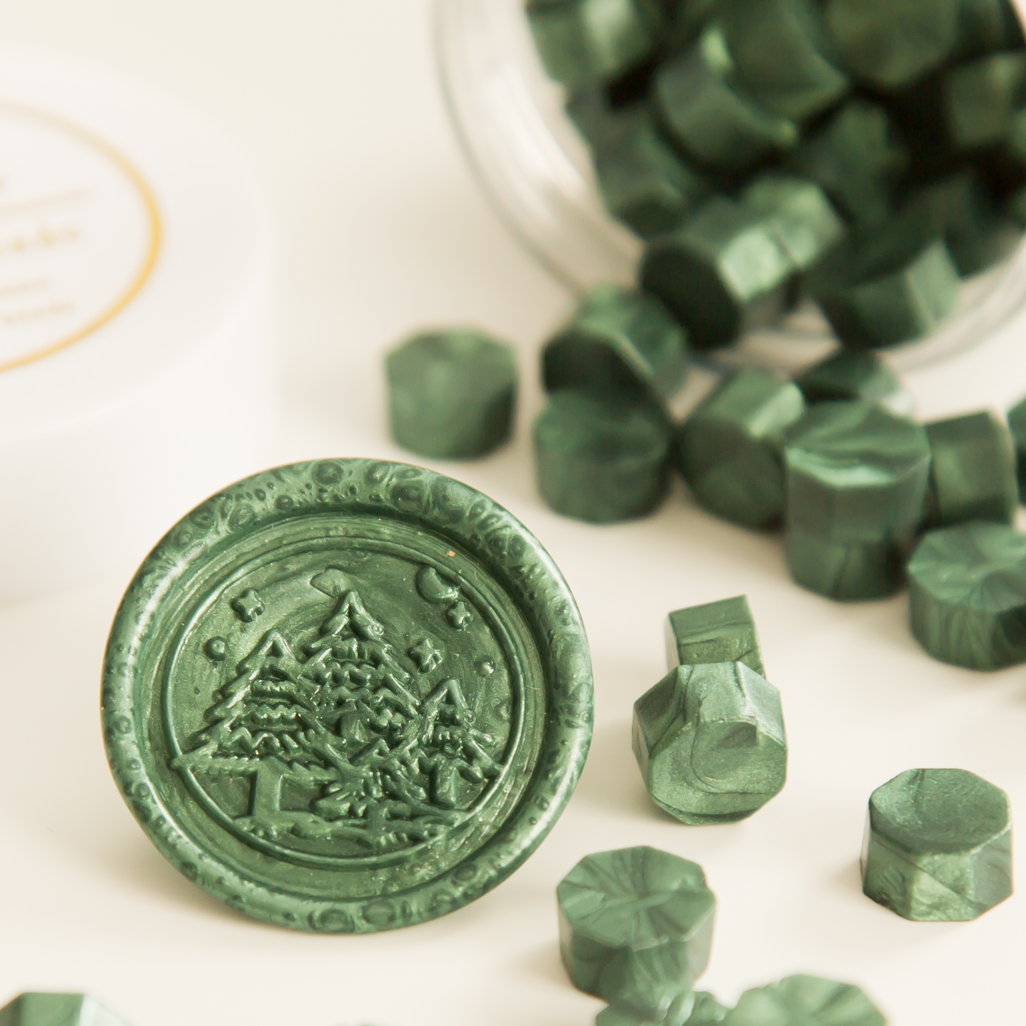 Dark Green Wax Seal Beads