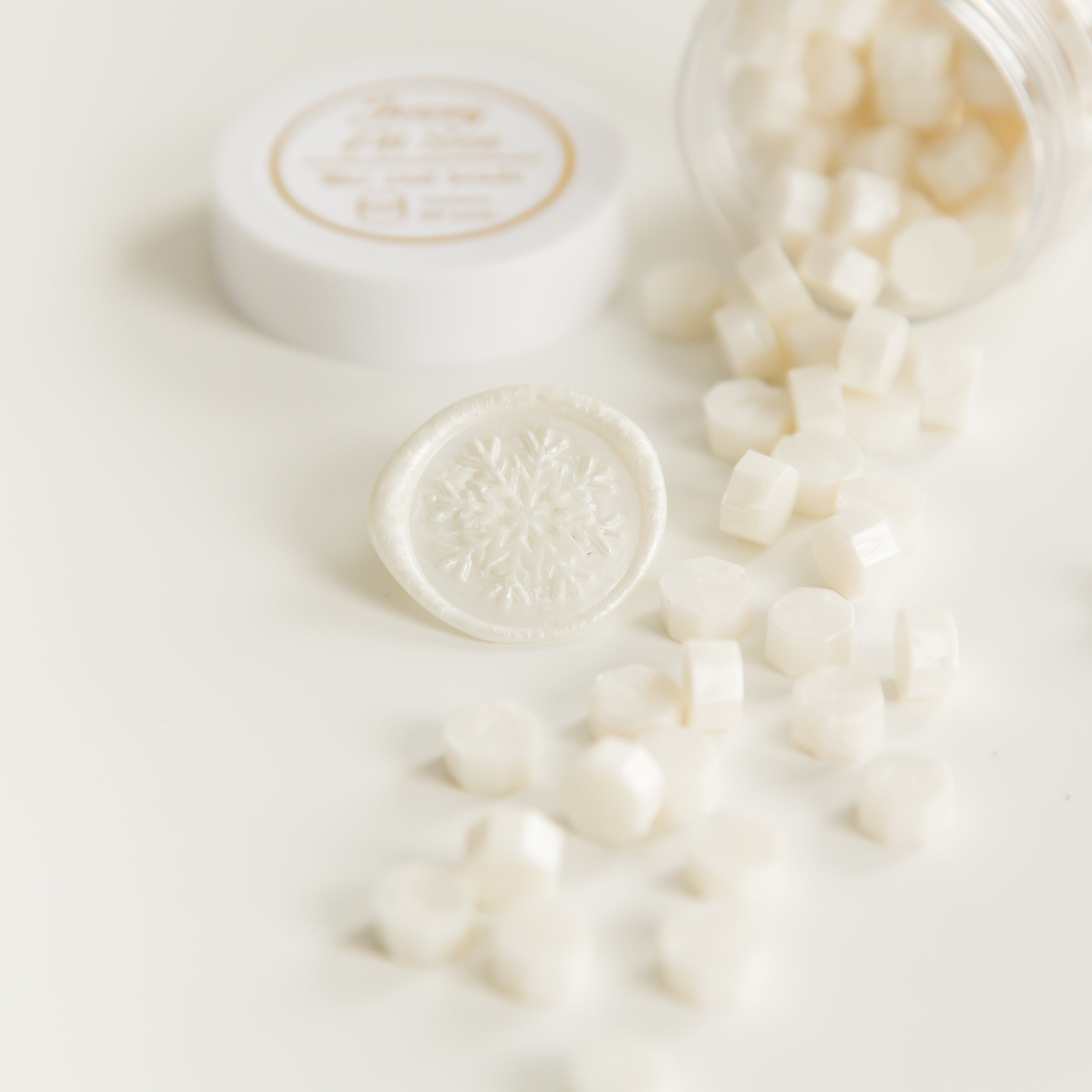Pearl White Wax Seal Beads