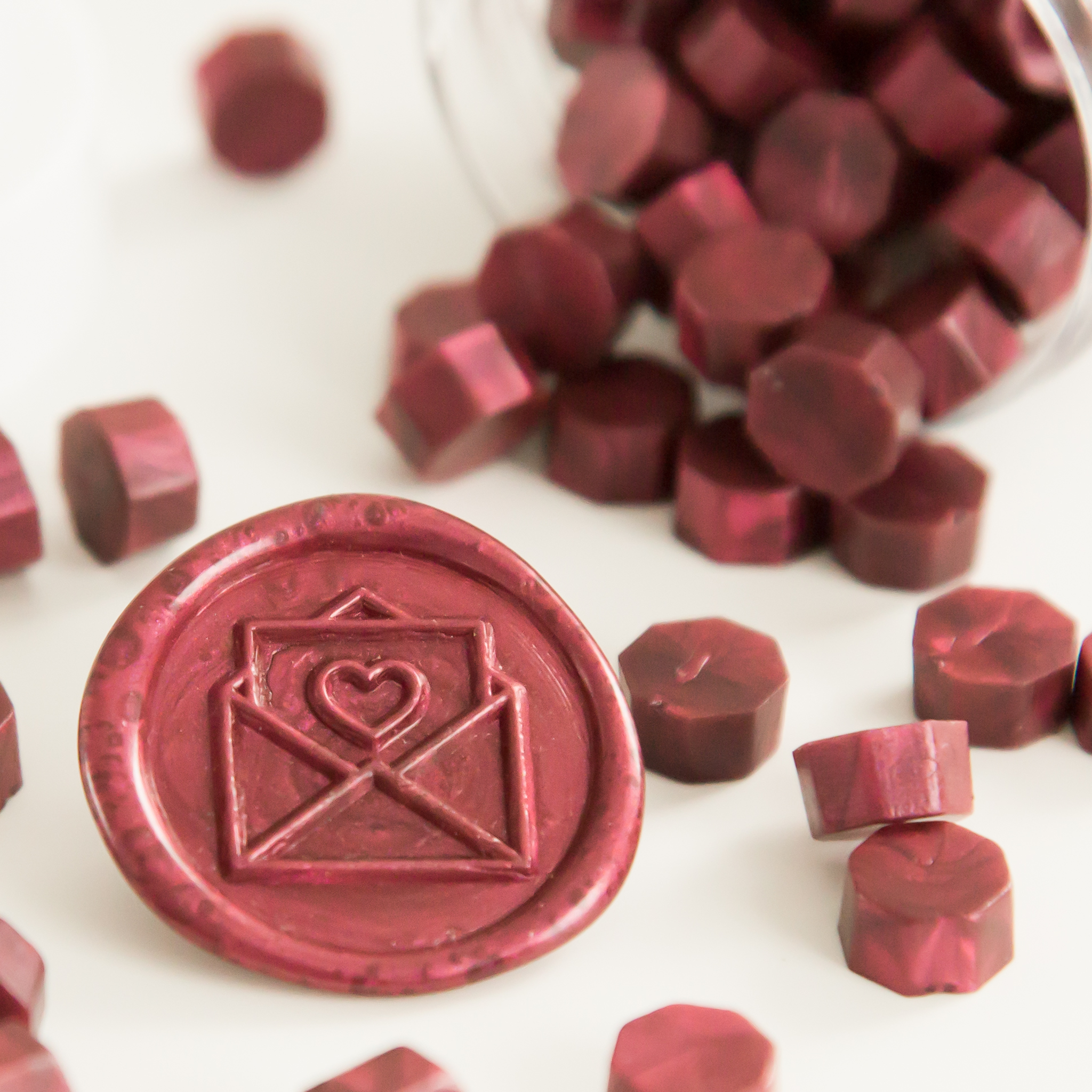 Wine Red Wax Seal Beads