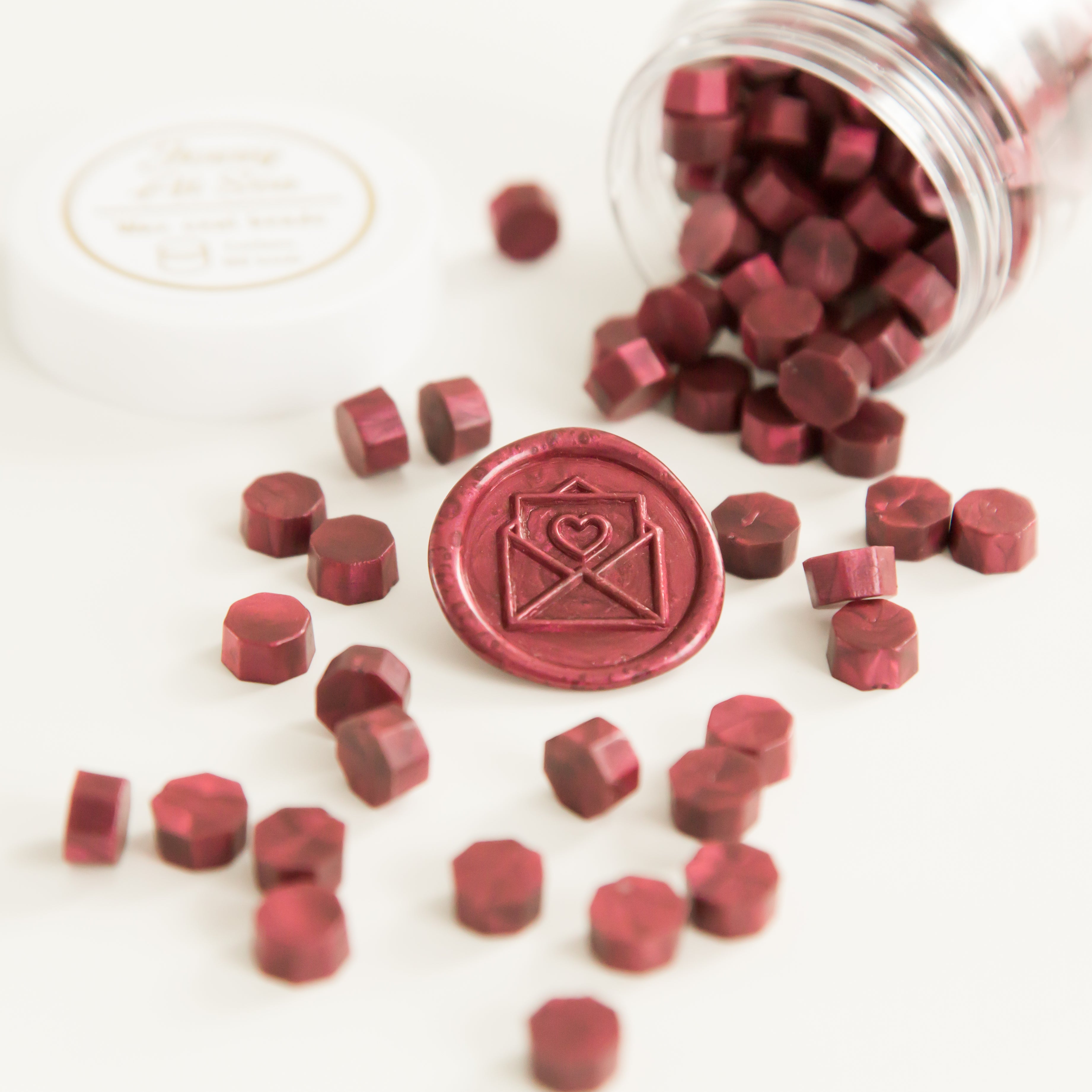 Wine Red Wax Seal Beads