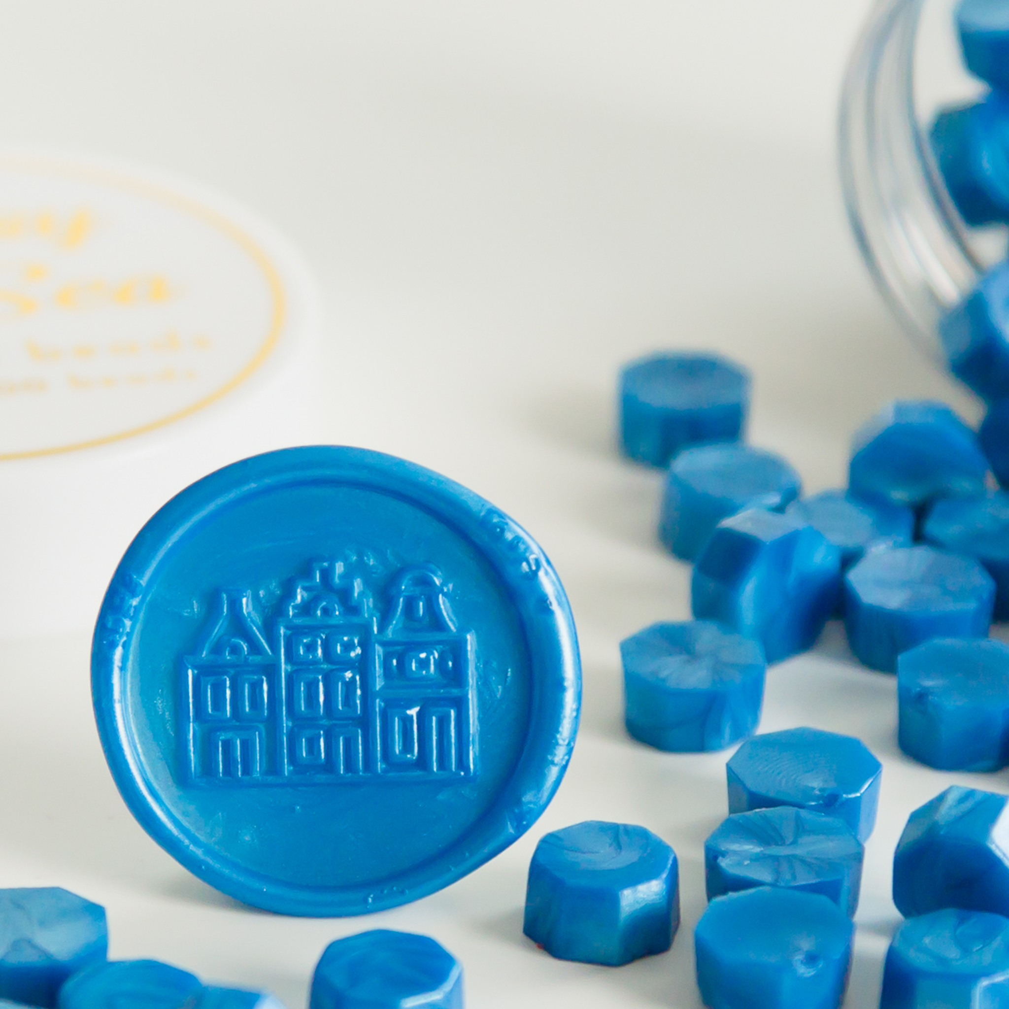 Sapphire Blue Wax Seal Beads