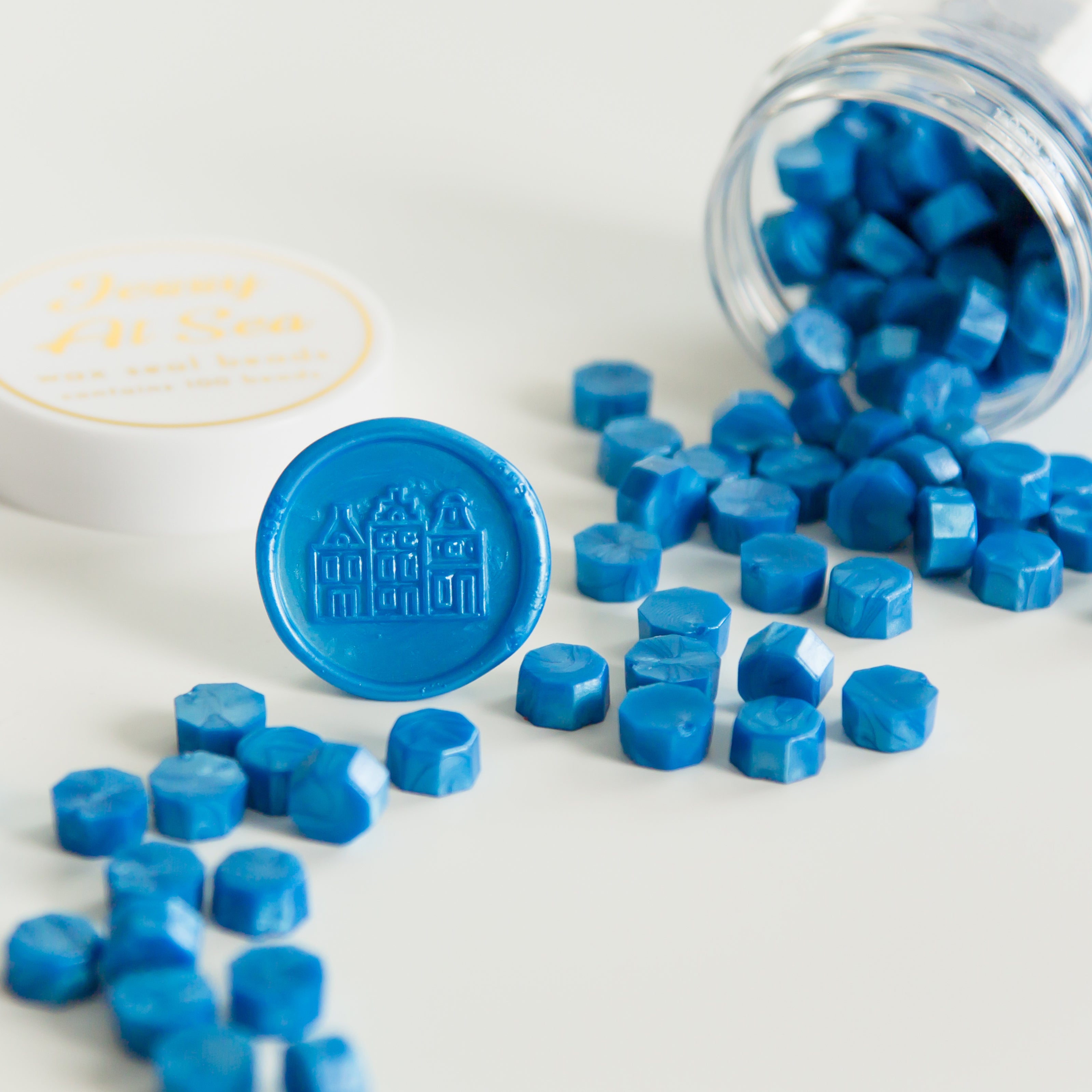 Sapphire Blue Wax Seal Beads