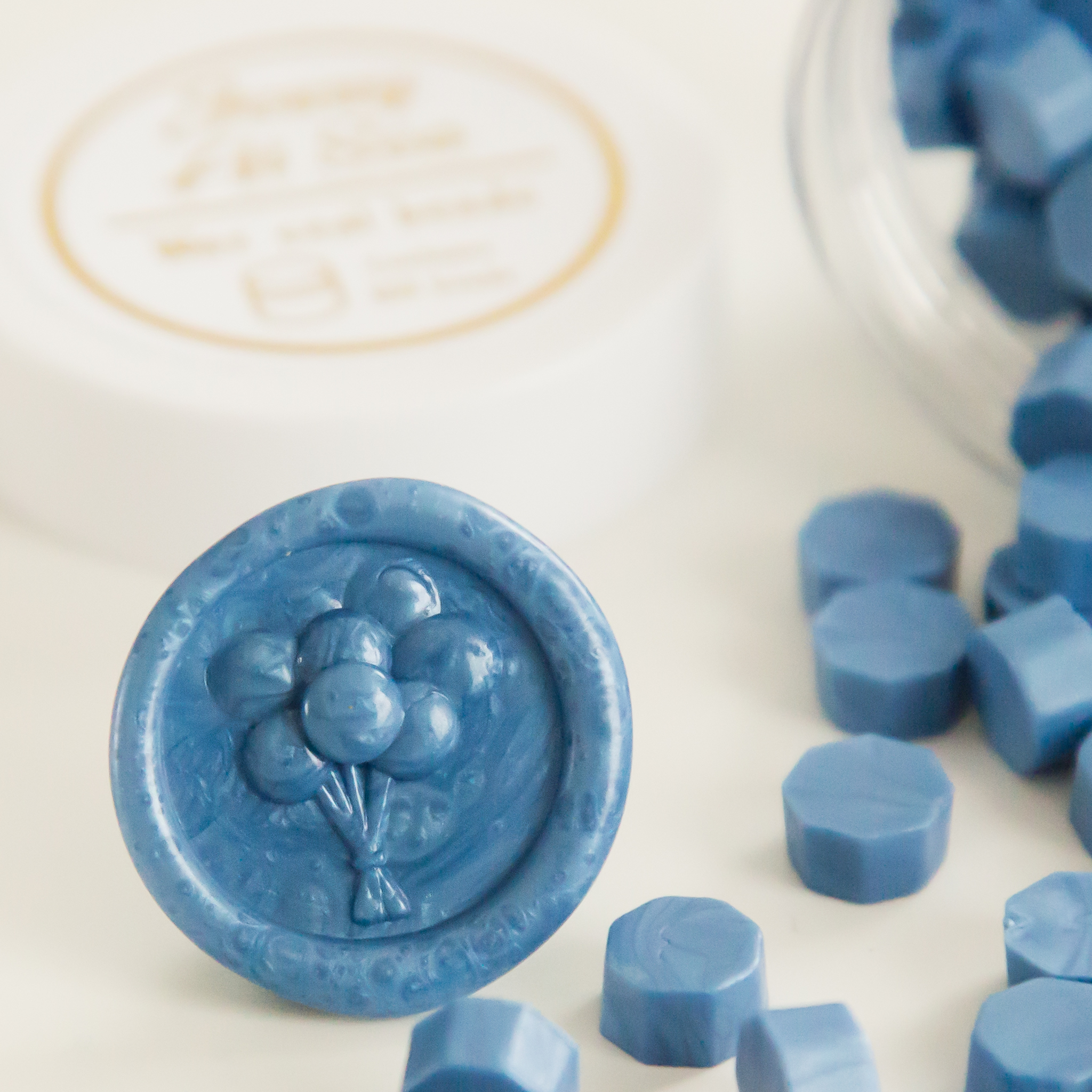 Maya Blue • Wax Seal Beads