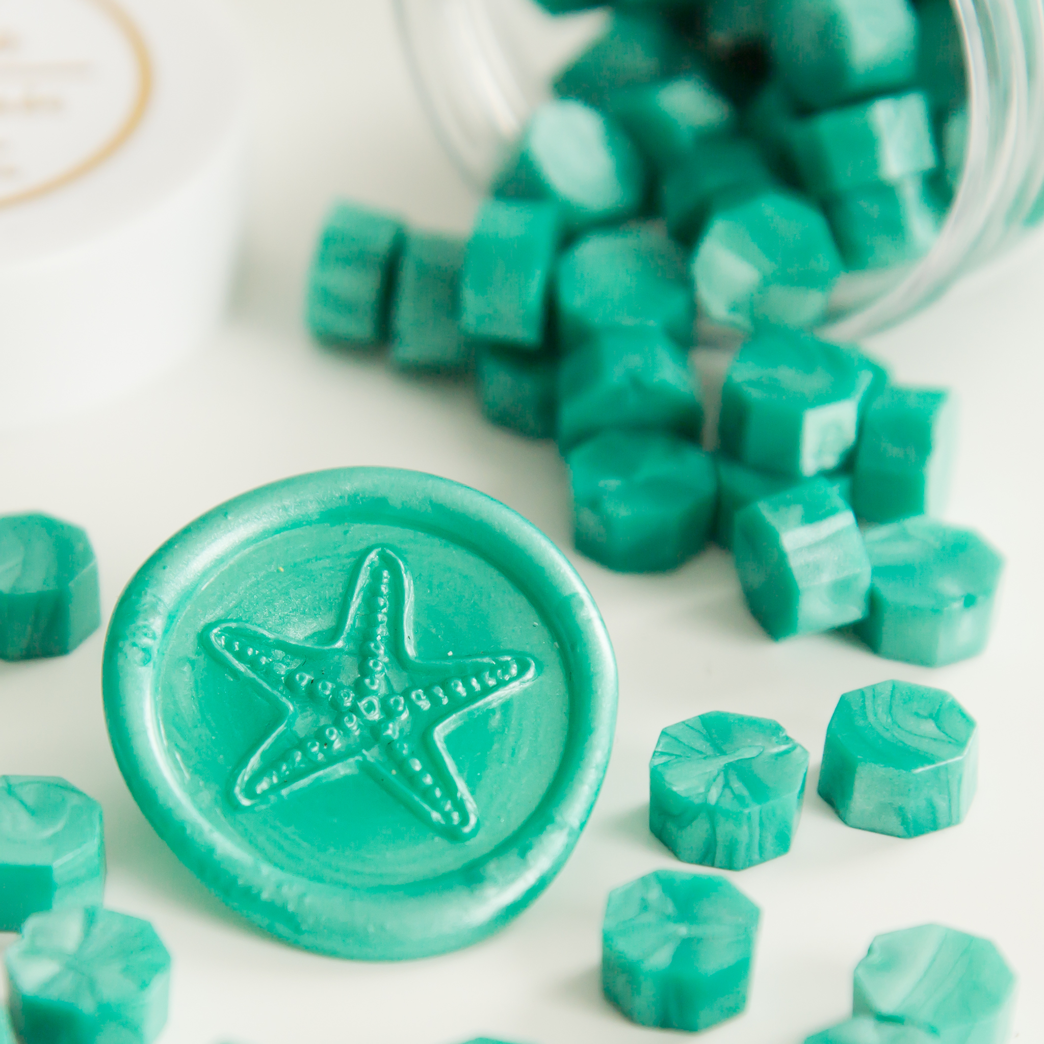 Teal • Wax Seal Beads