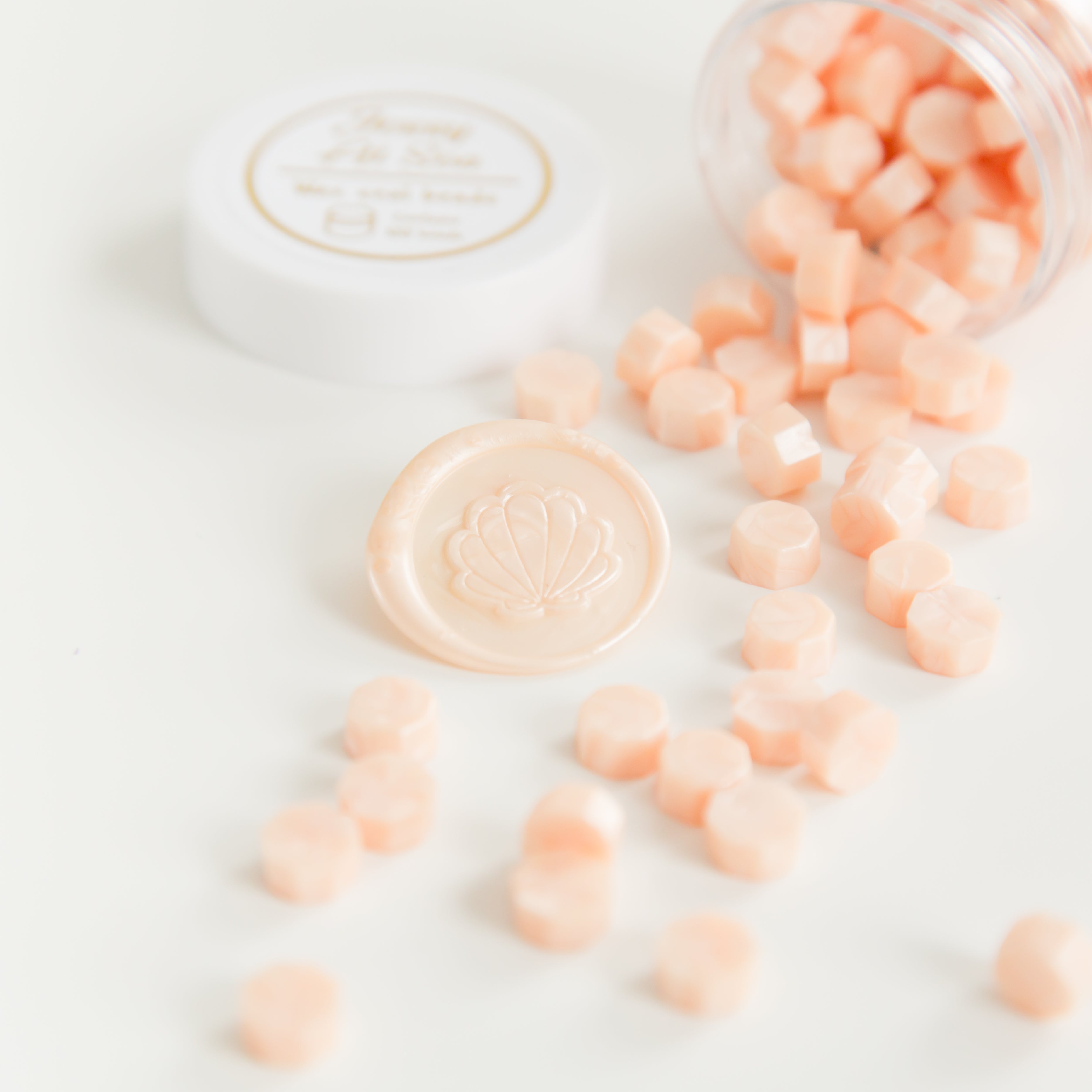 Peony Pink Wax Seal Beads