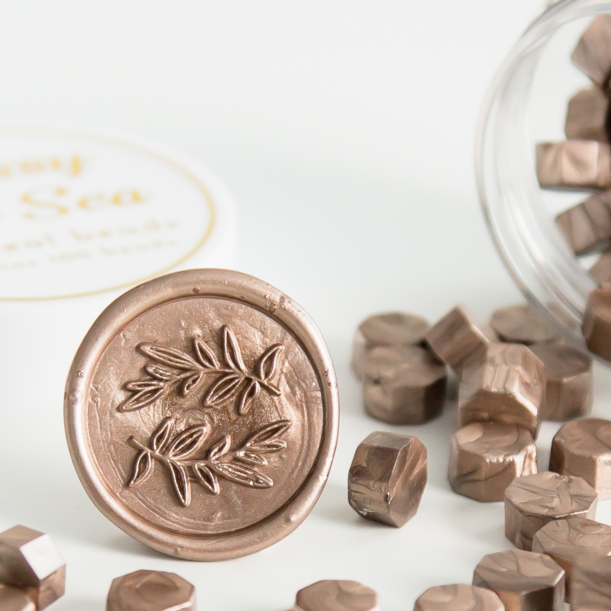 Champagne Wax Seal Beads