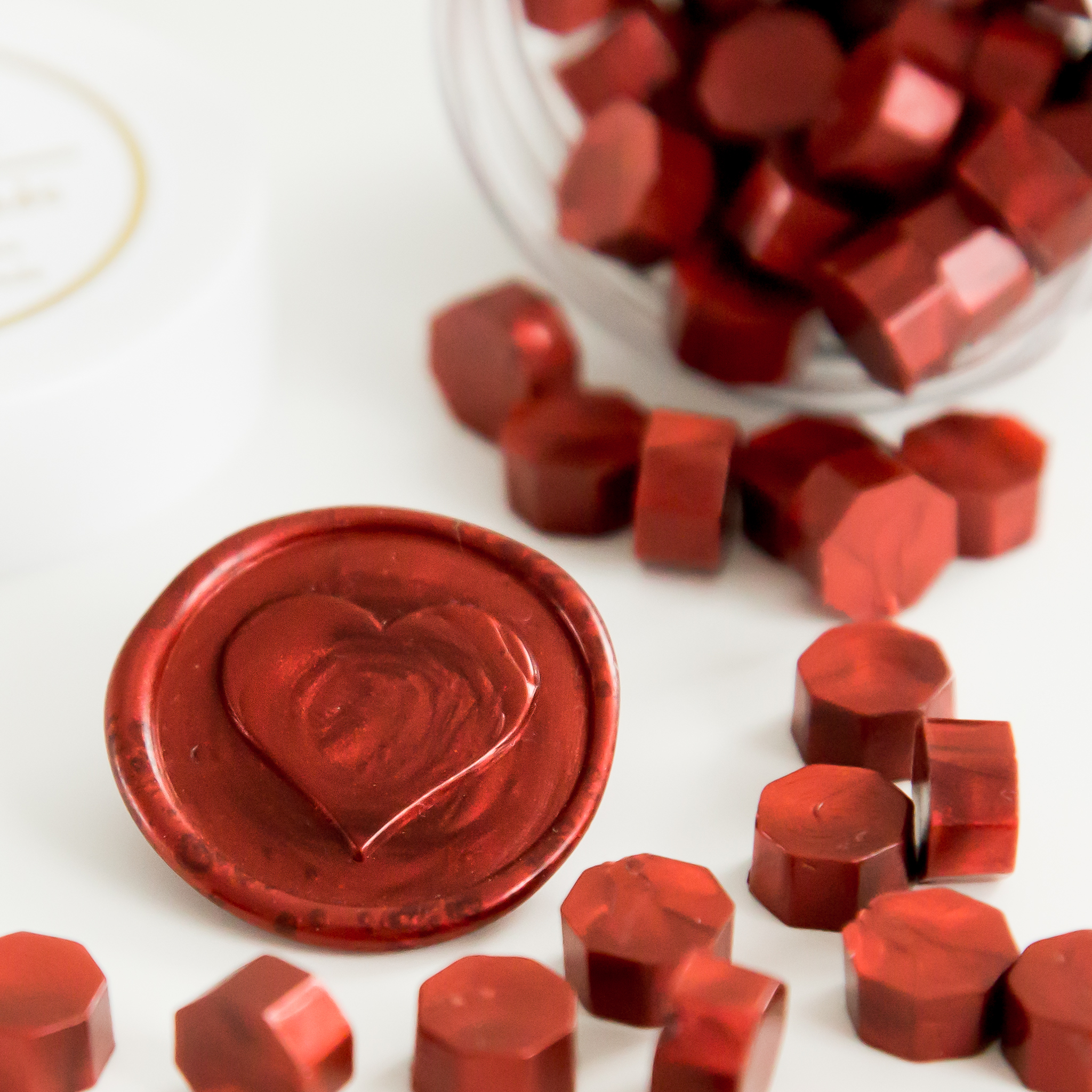 Festive Red Wax Seal Beads