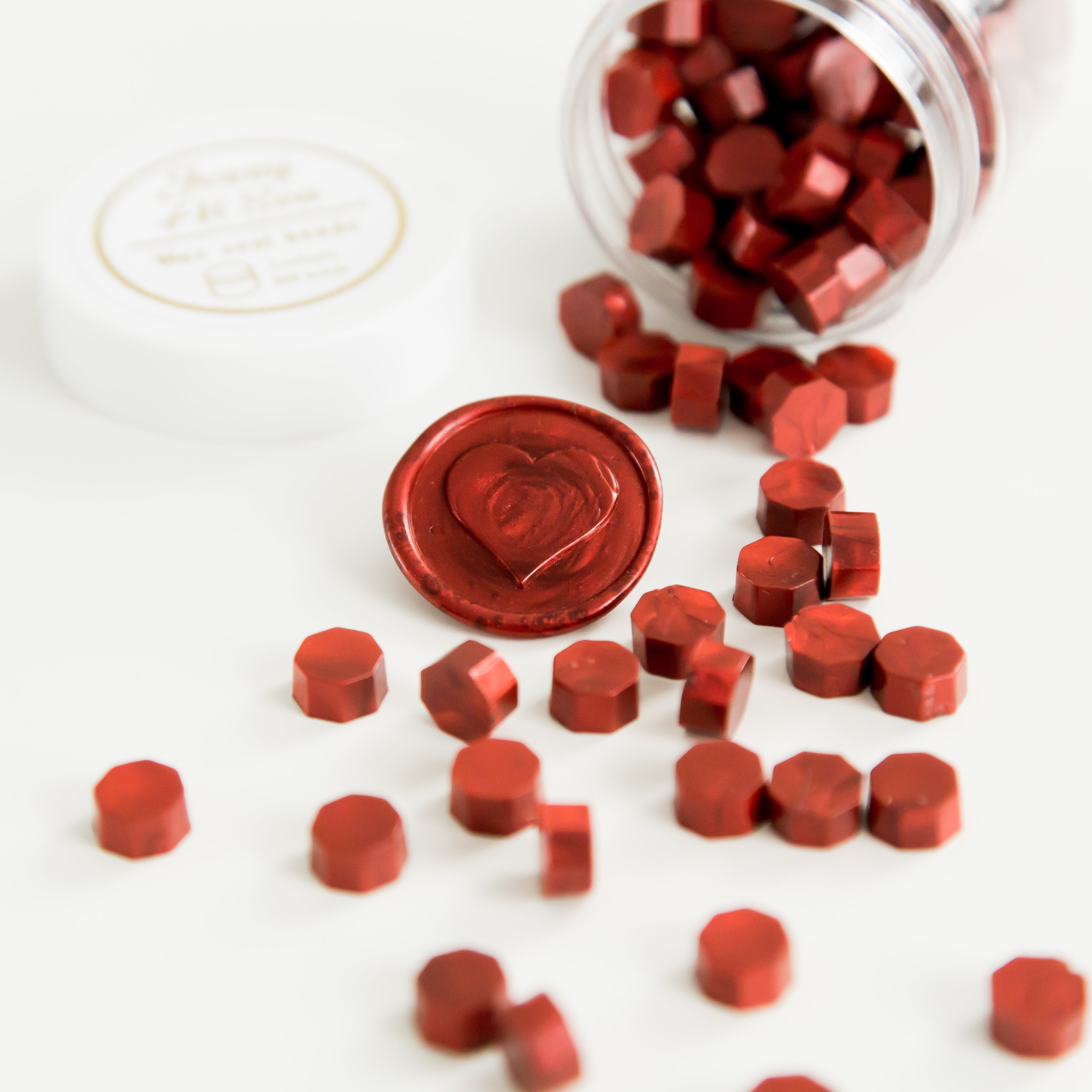Festive Red Wax Seal Beads