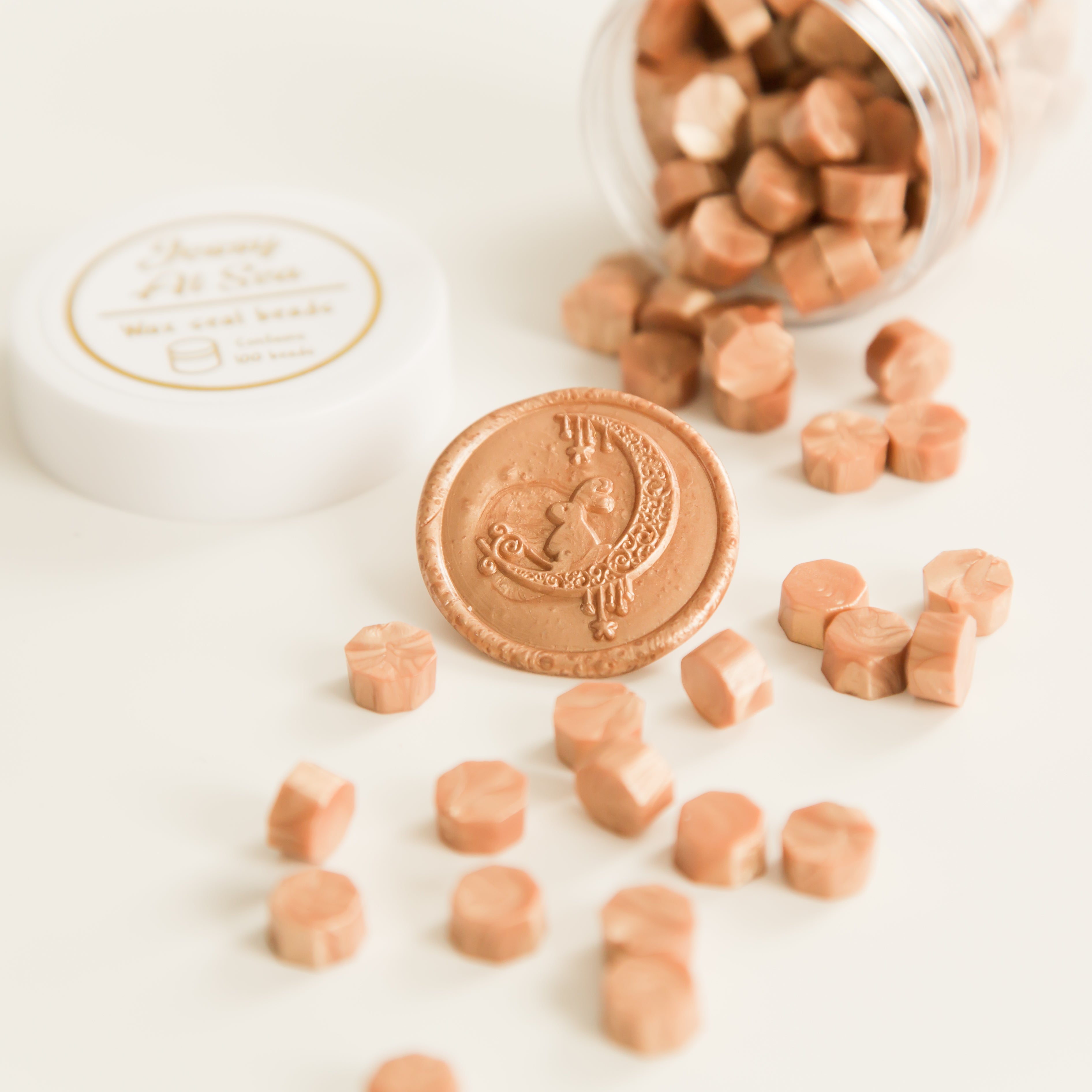 Latte Macchiato Wax Seal Beads