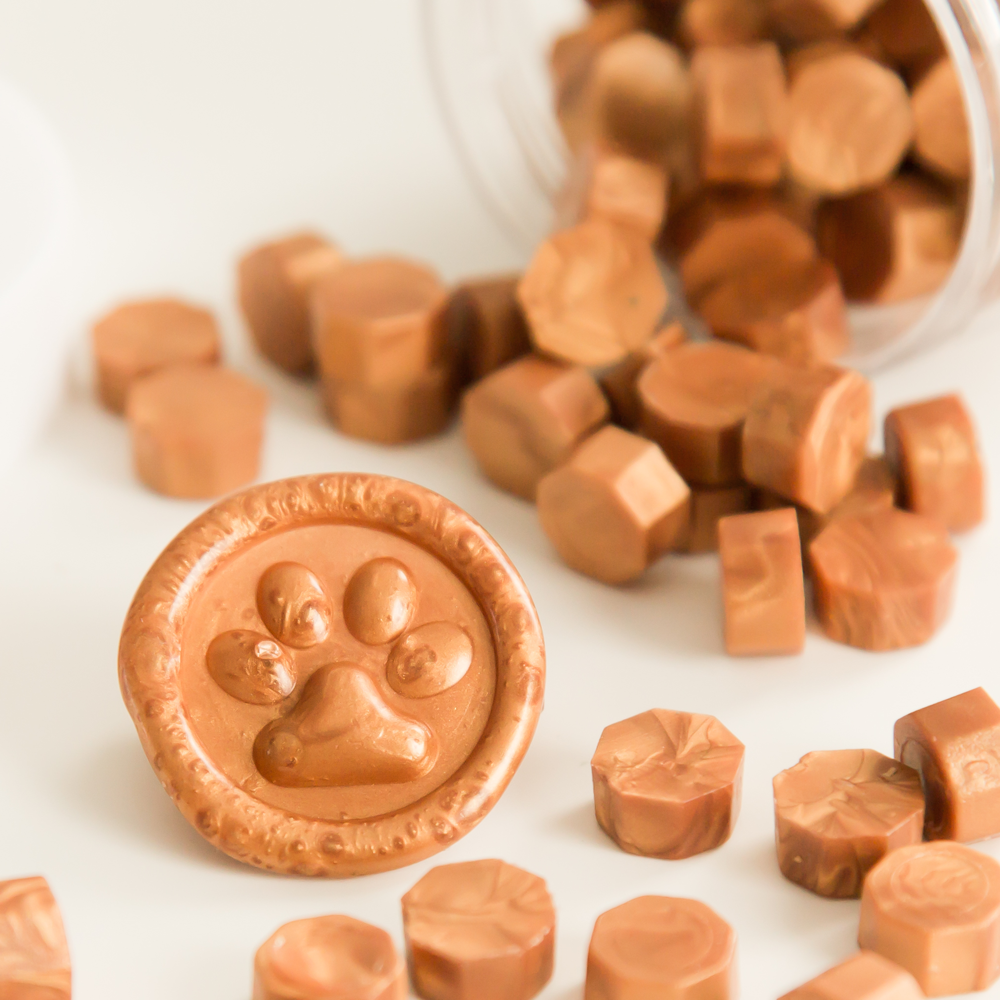 Apricot Wax Seal Beads