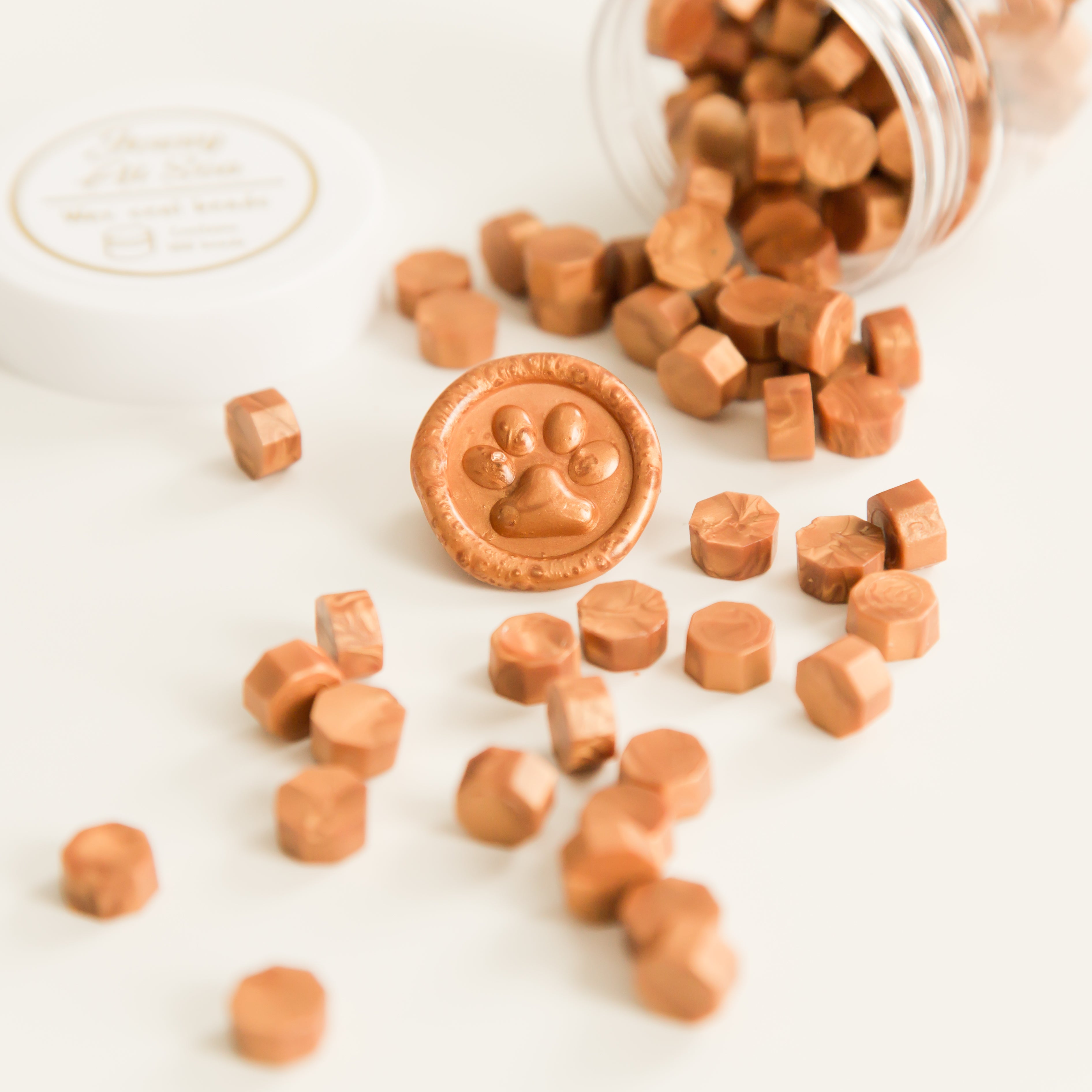 Apricot Wax Seal Beads