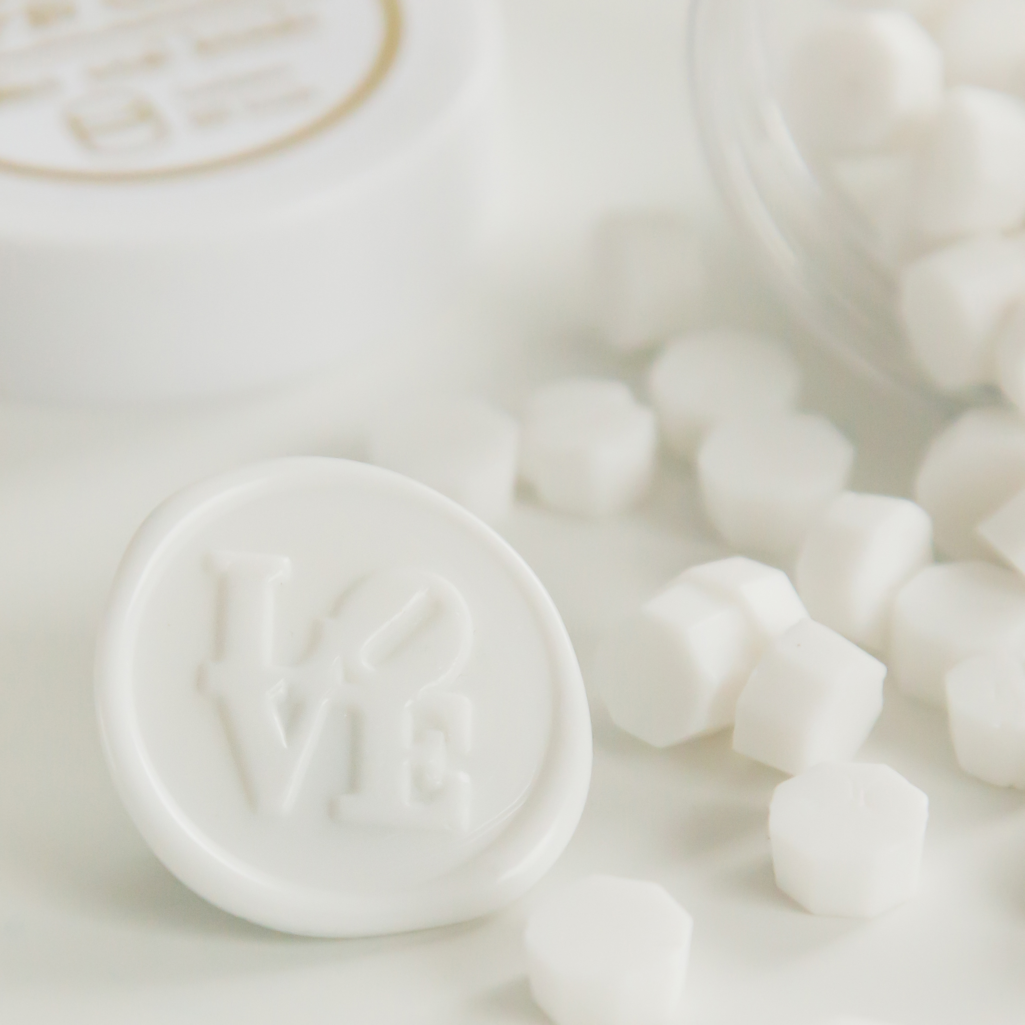 Ice White • Wax Seal Beads