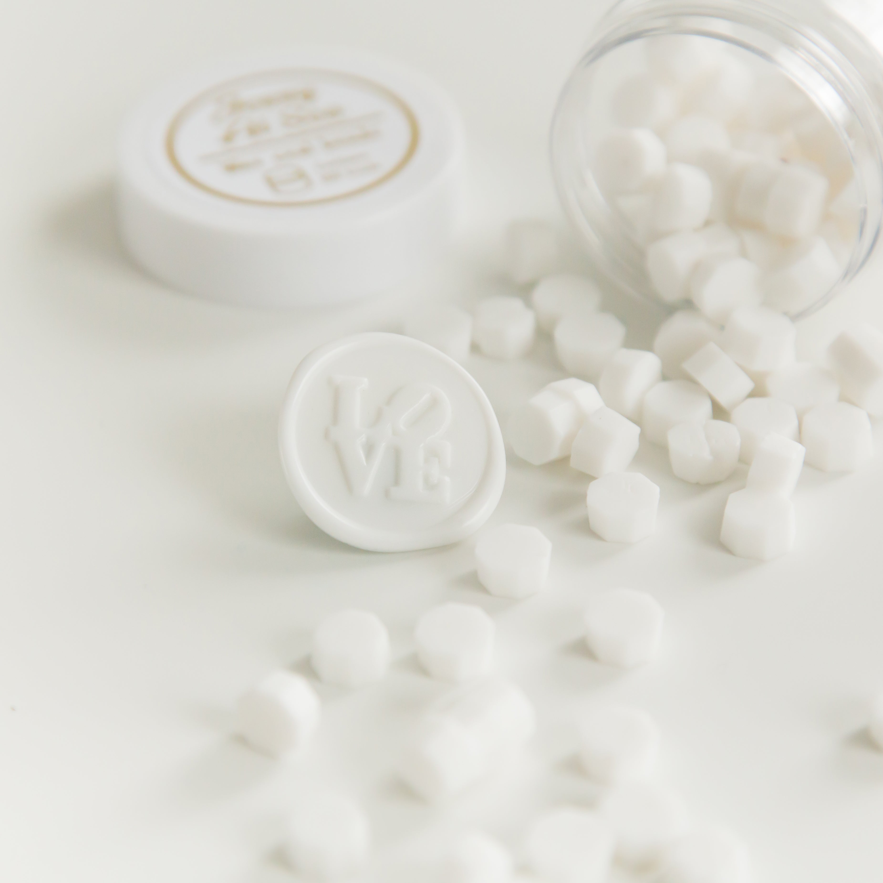 Ice White • Wax Seal Beads