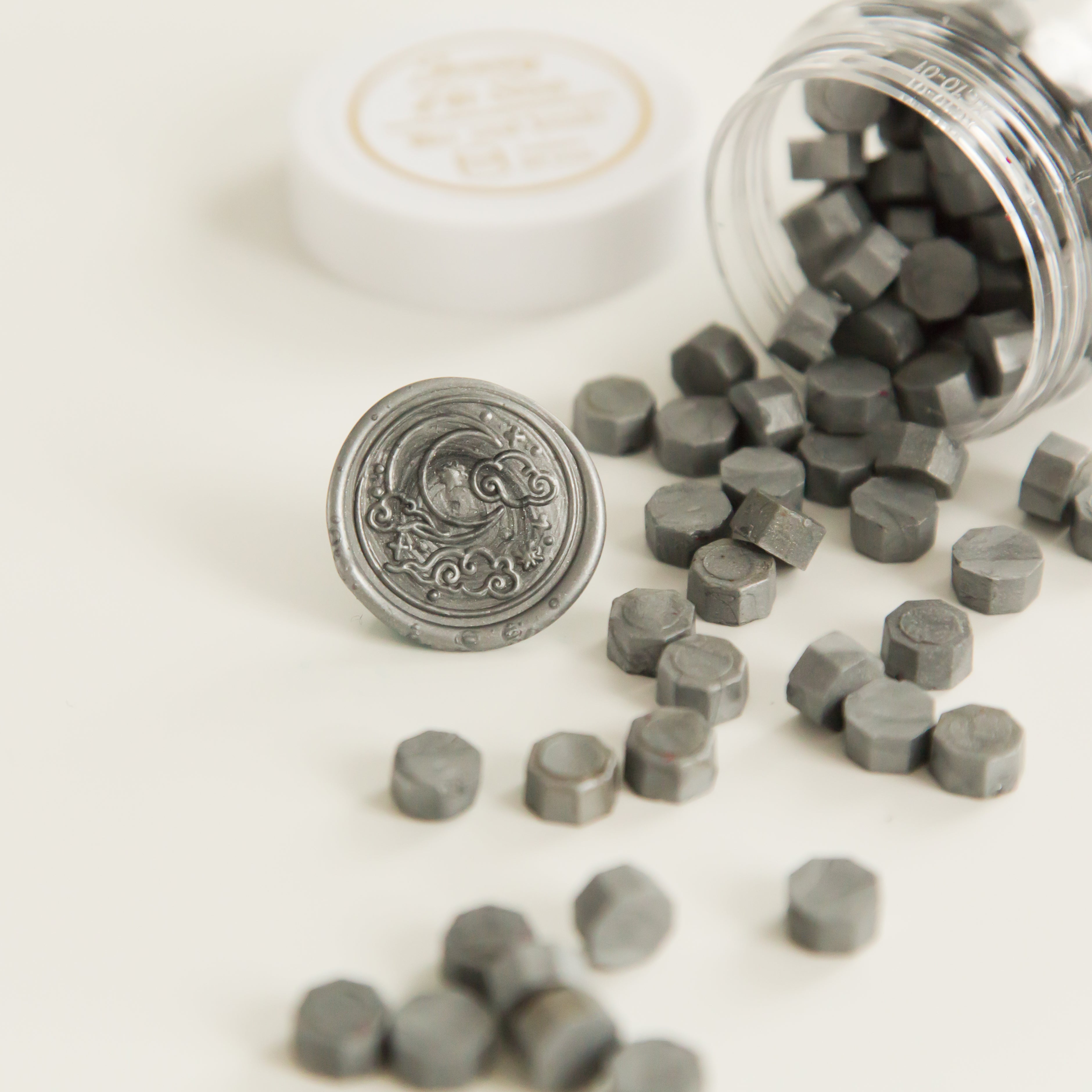 Stone Grey • Wax Seal Beads