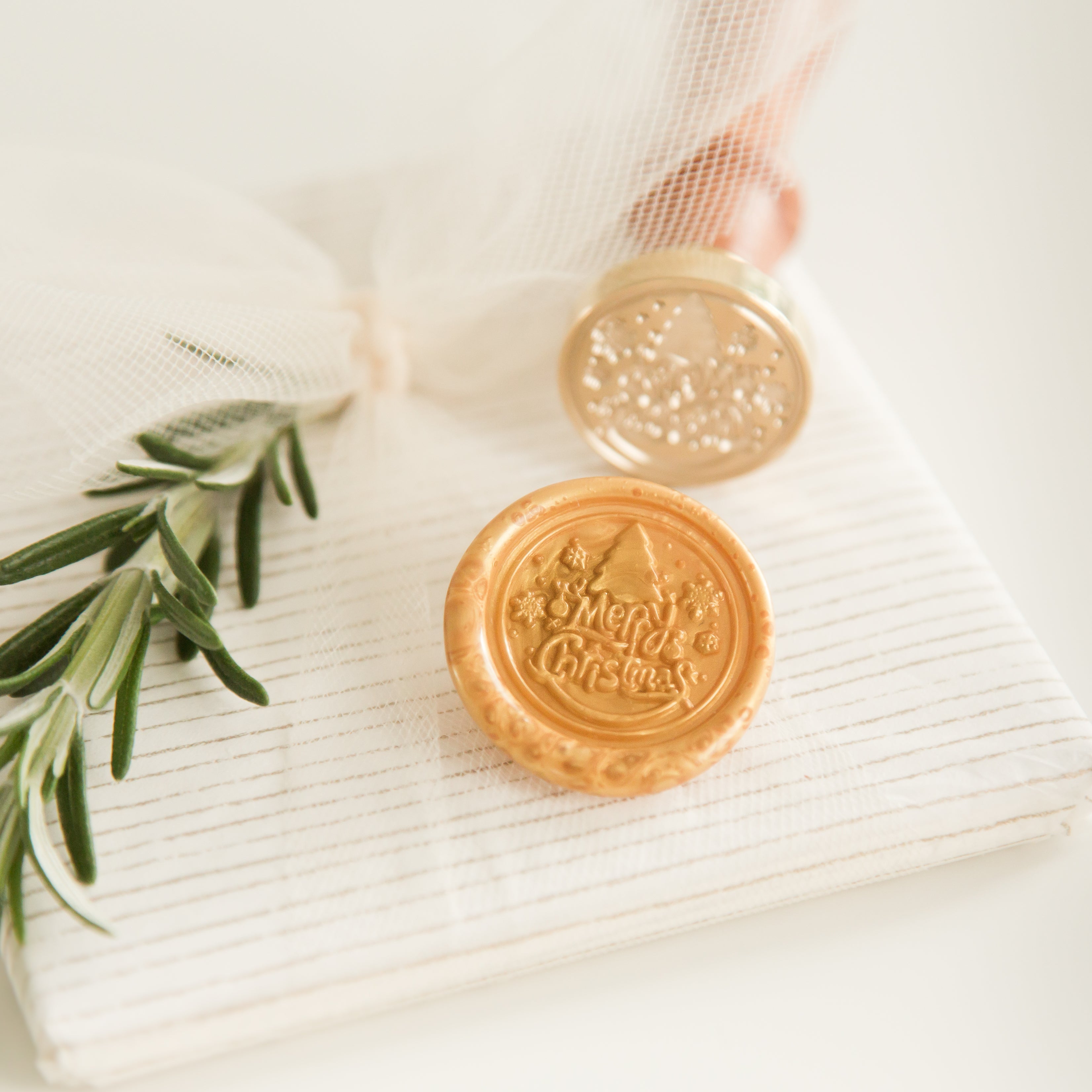 Merry Christmas Kerstboom Wax Stempel