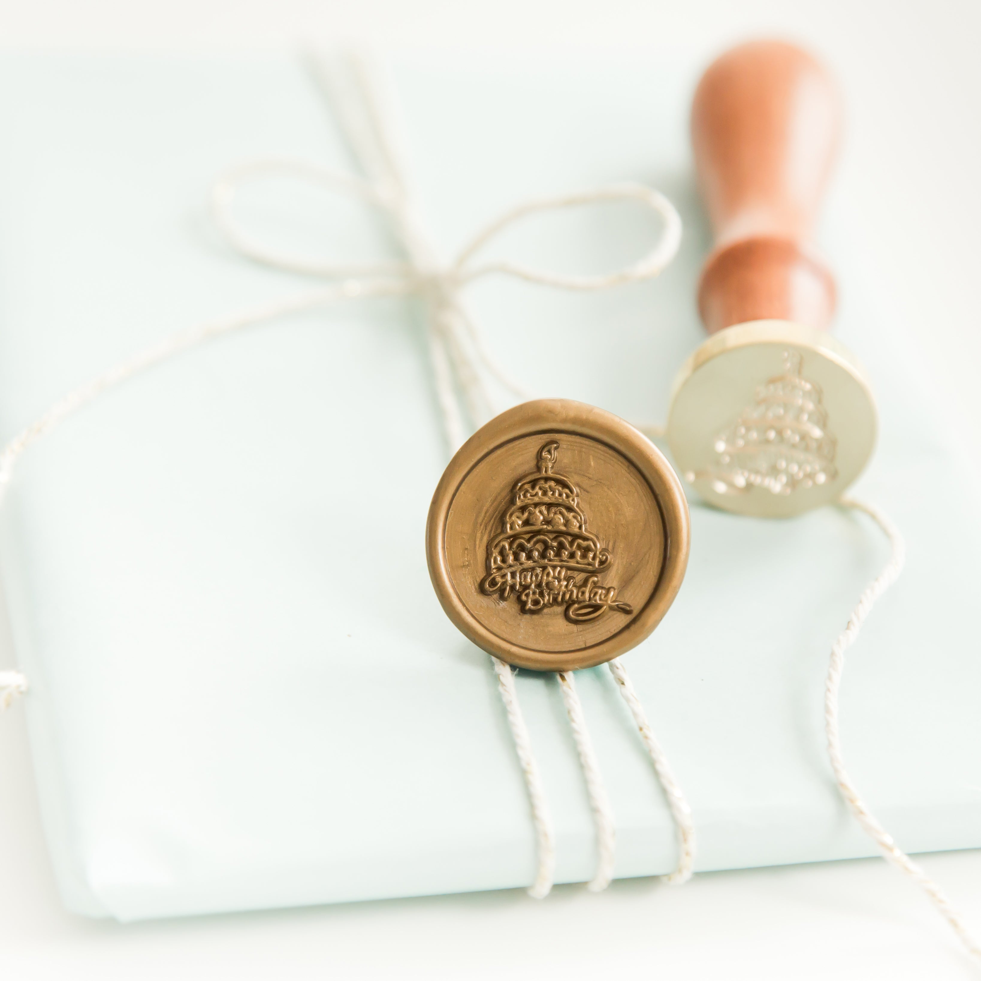 Happy Birthday Taart Wax Stempel