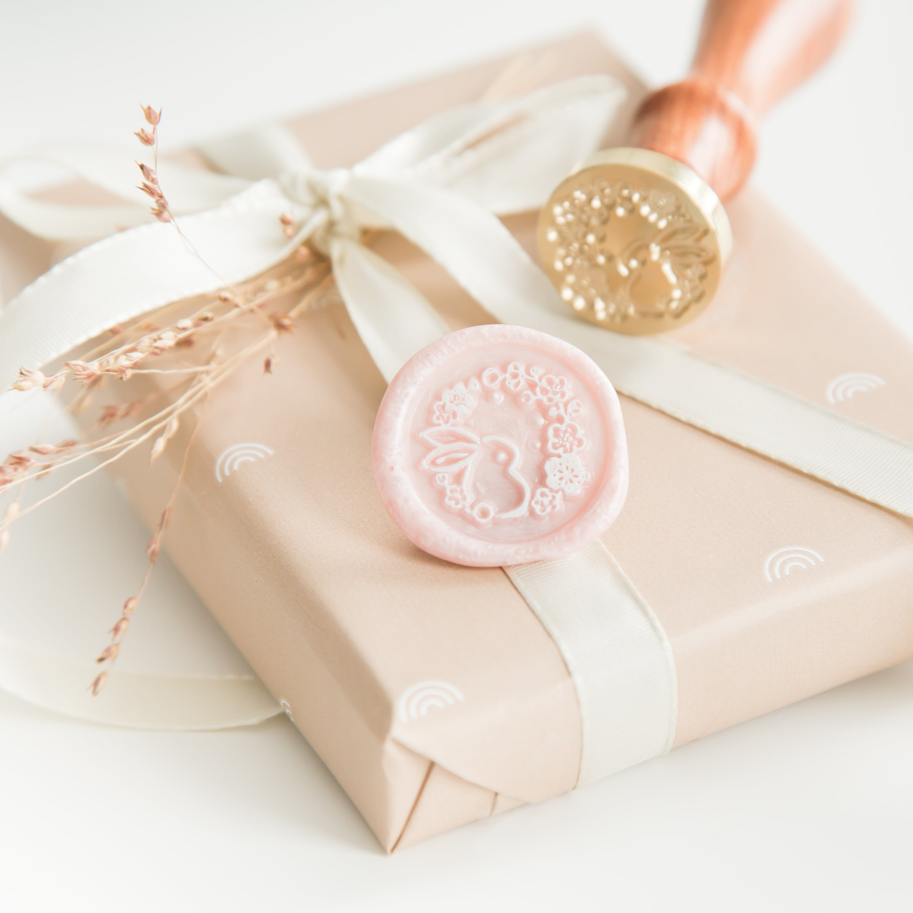 Bloemen Konijntje Wax Stempel