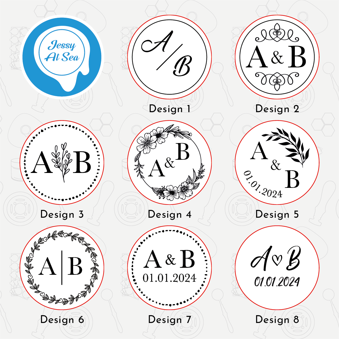 Gepersonaliseerde Bruiloft stempel • Keuze ontwerp