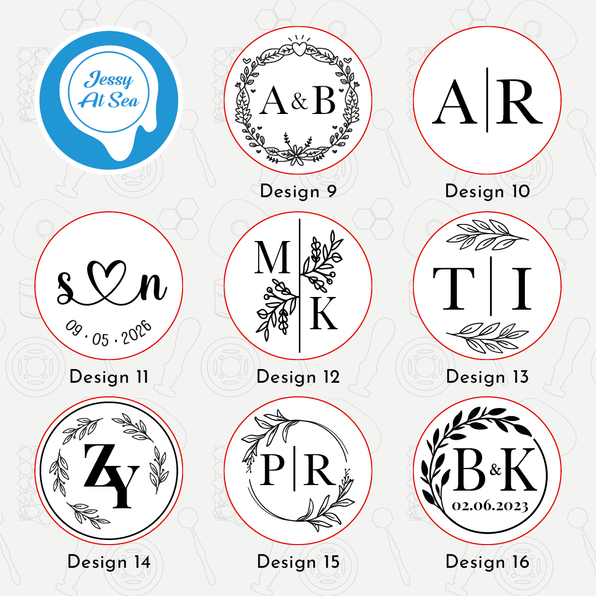 Gepersonaliseerde Bruiloft stempel • Keuze ontwerp