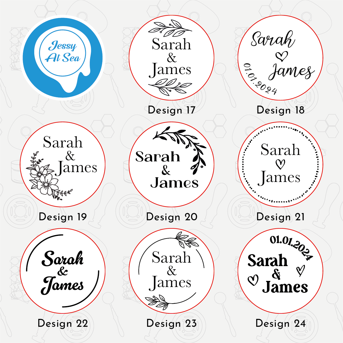 Gepersonaliseerde Bruiloft stempel • Keuze ontwerp