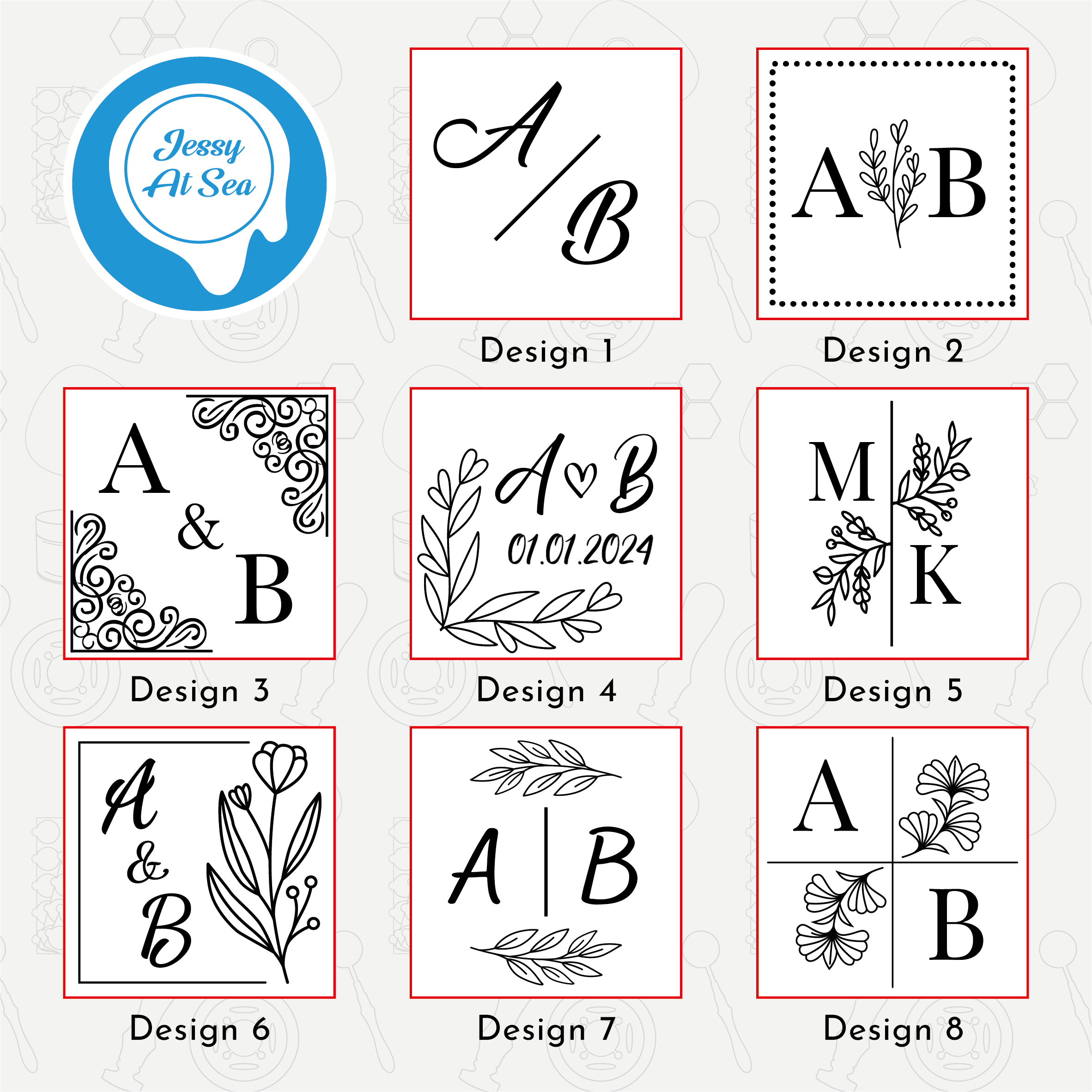 Gepersonaliseerde Bruiloft stempel • Keuze ontwerp