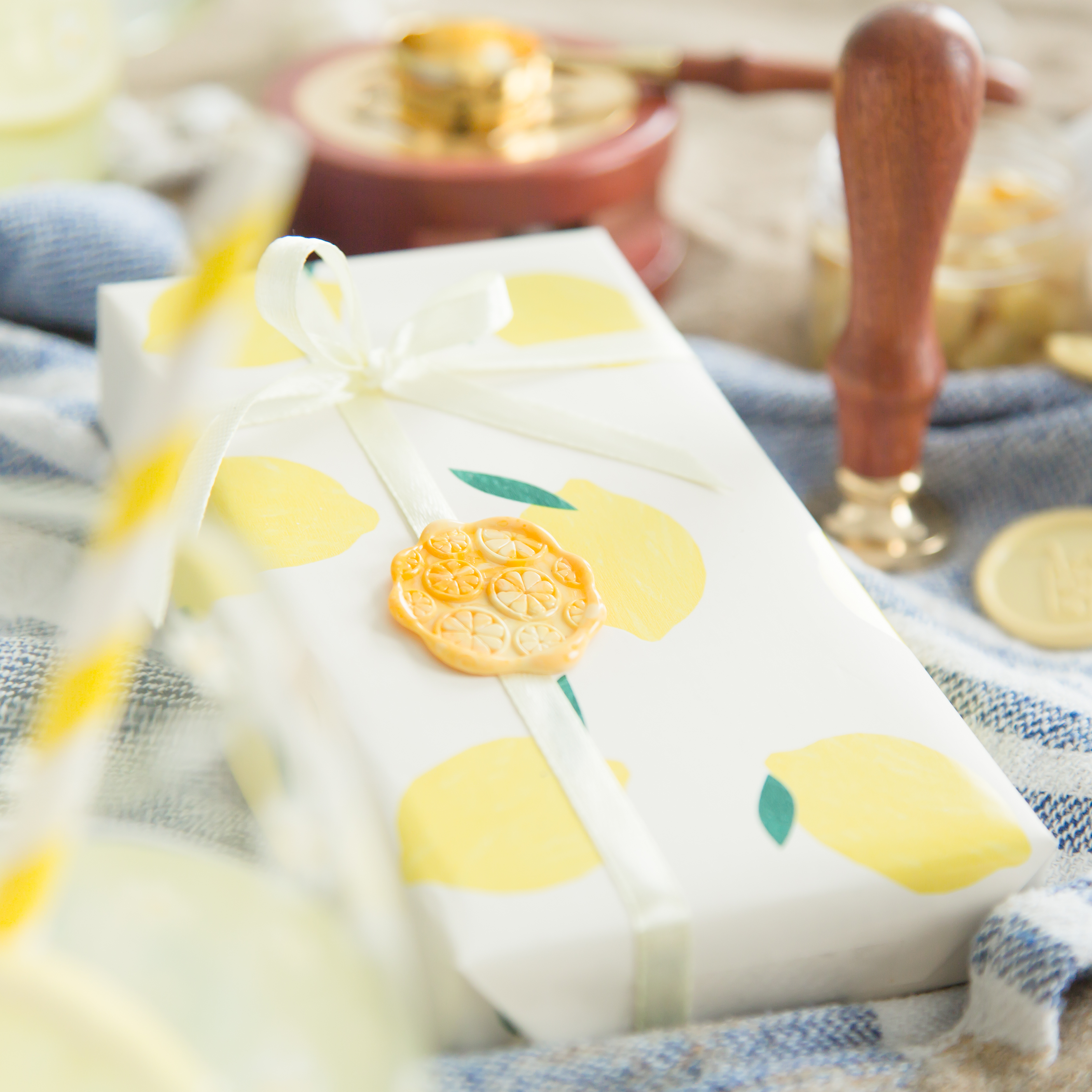 Sinaasappel Patroon Wax Stempel