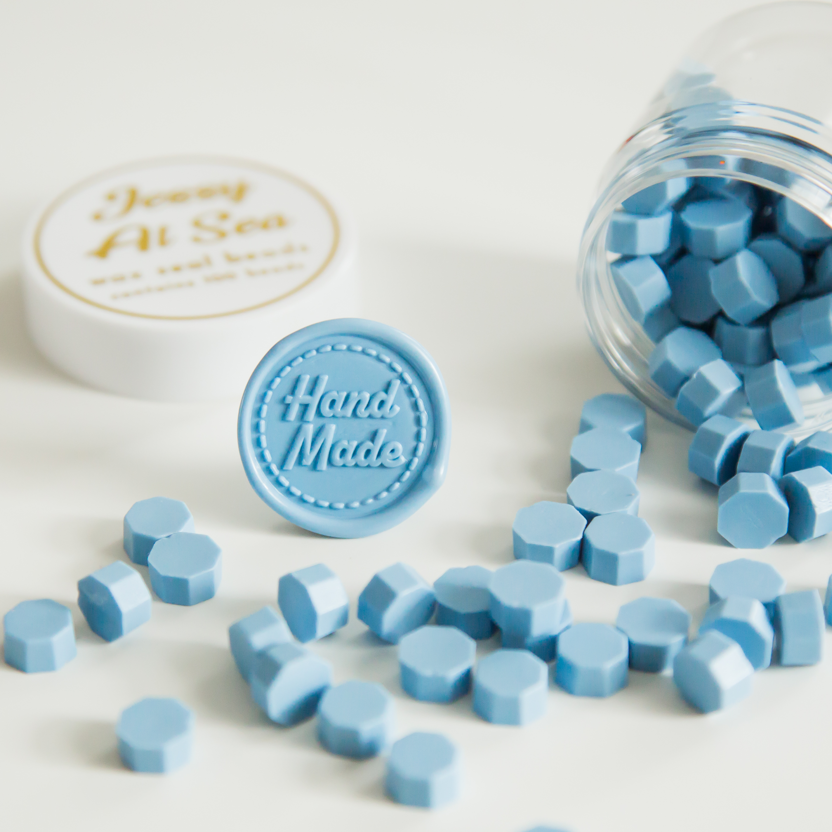 Sky Blue • Wax Seal Beads