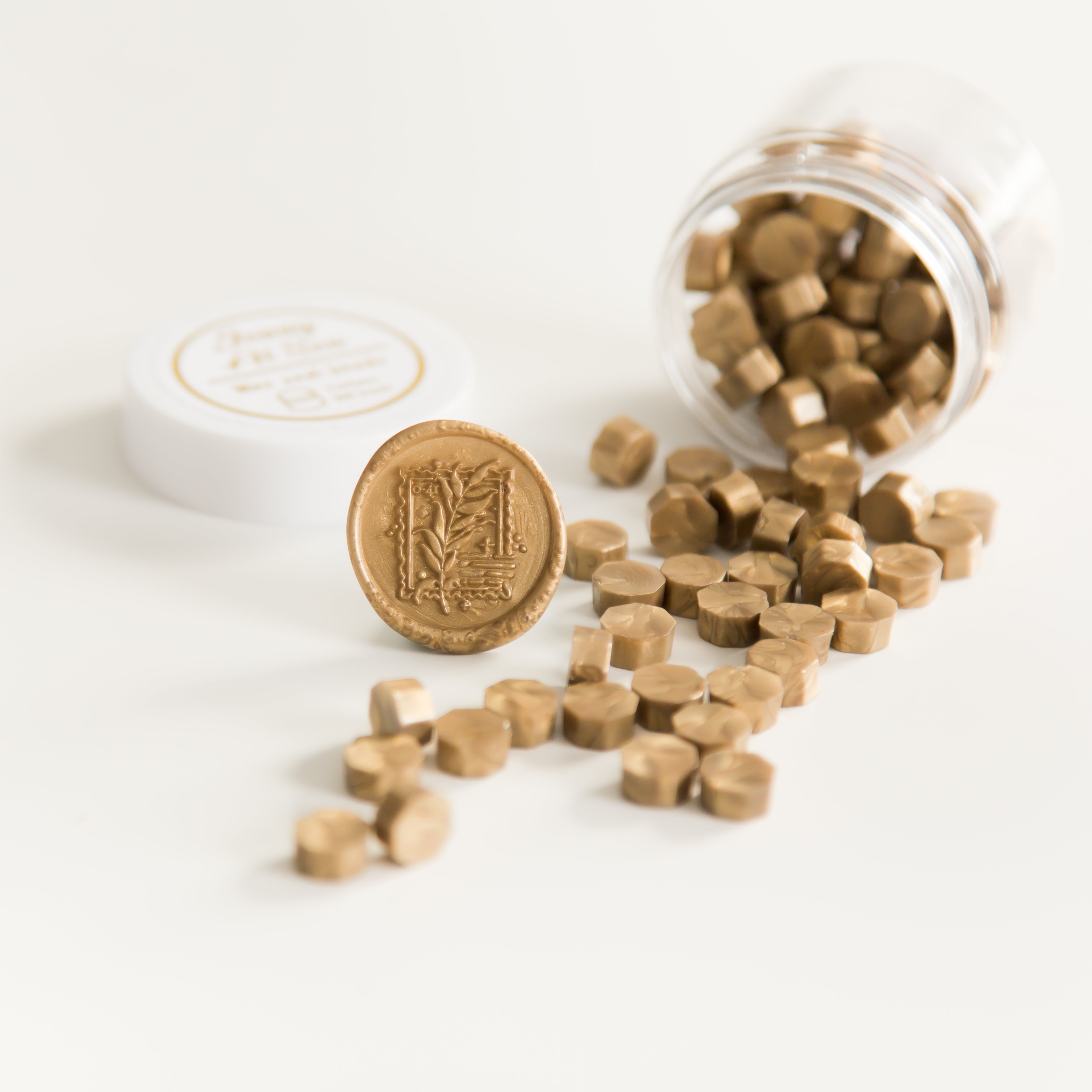 Antique Gold Wax Seal Beads