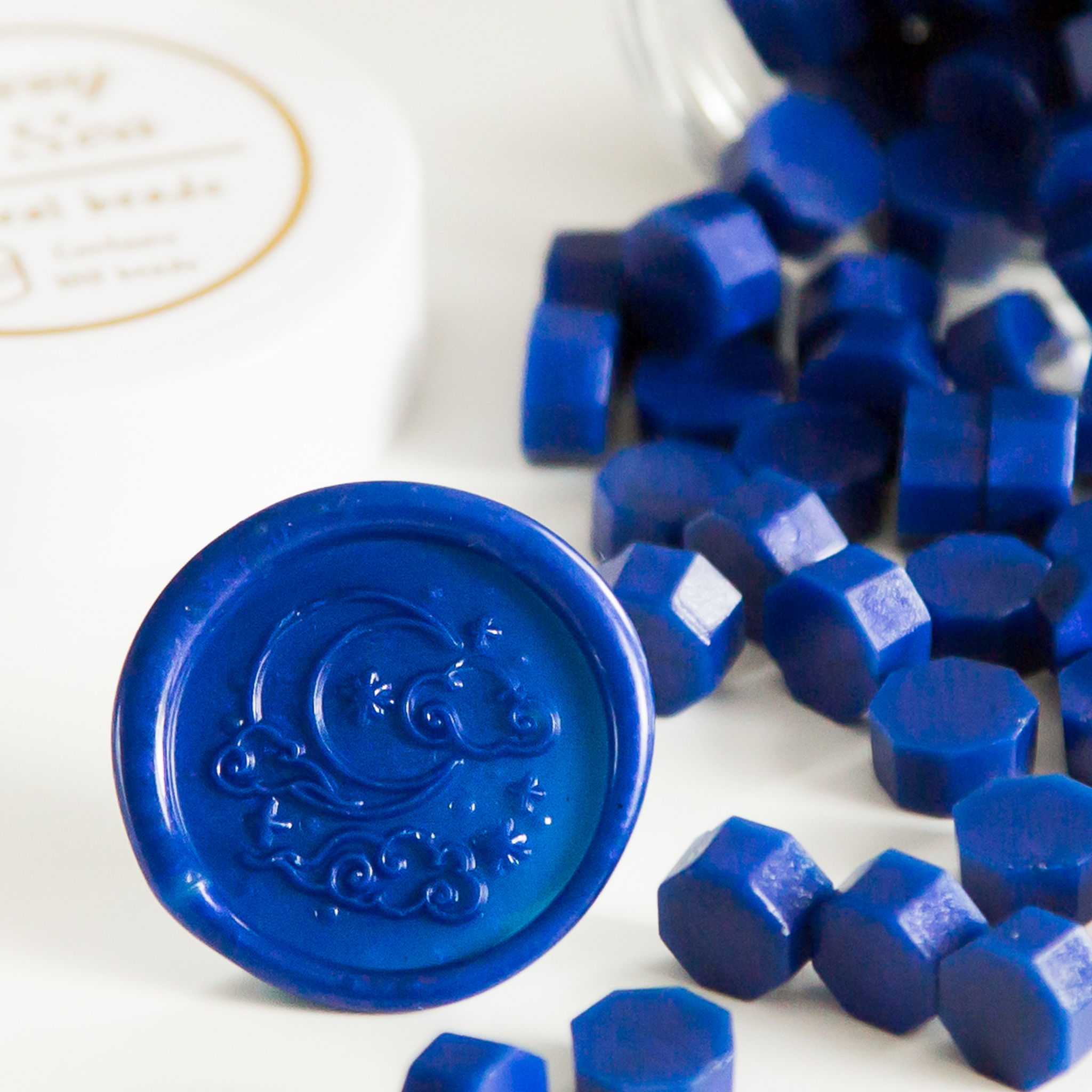 Navy Blue Wax Seal Beads