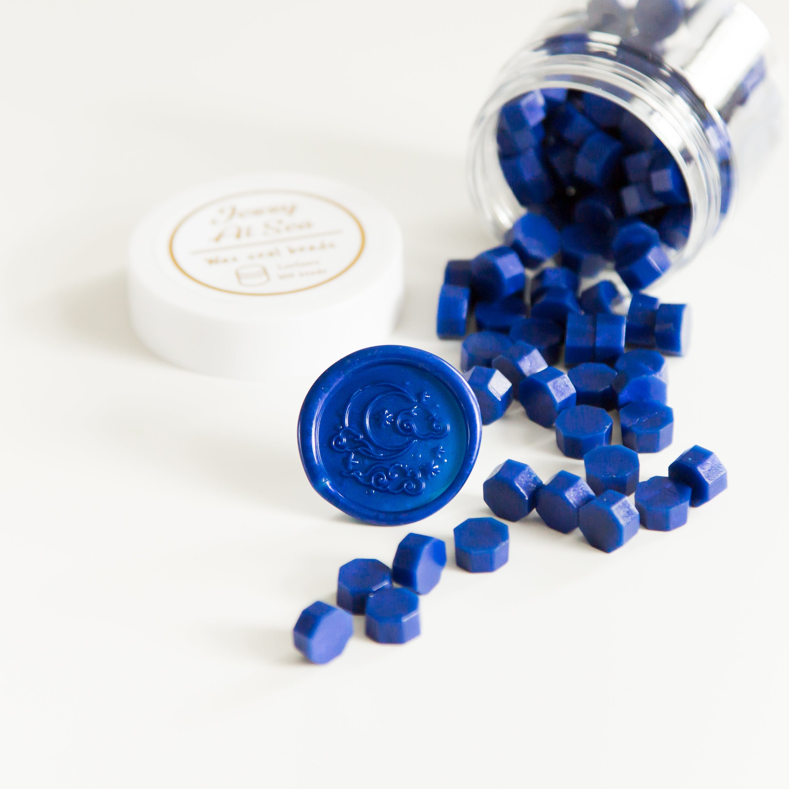 Navy Blue Wax Seal Beads